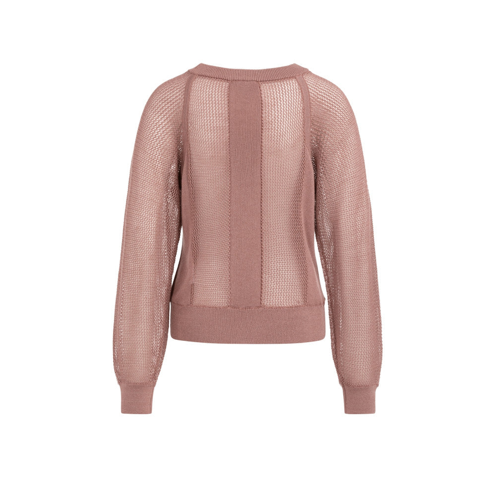 Yaya Strickpullover in Netzoptik mit Raglanärmeln