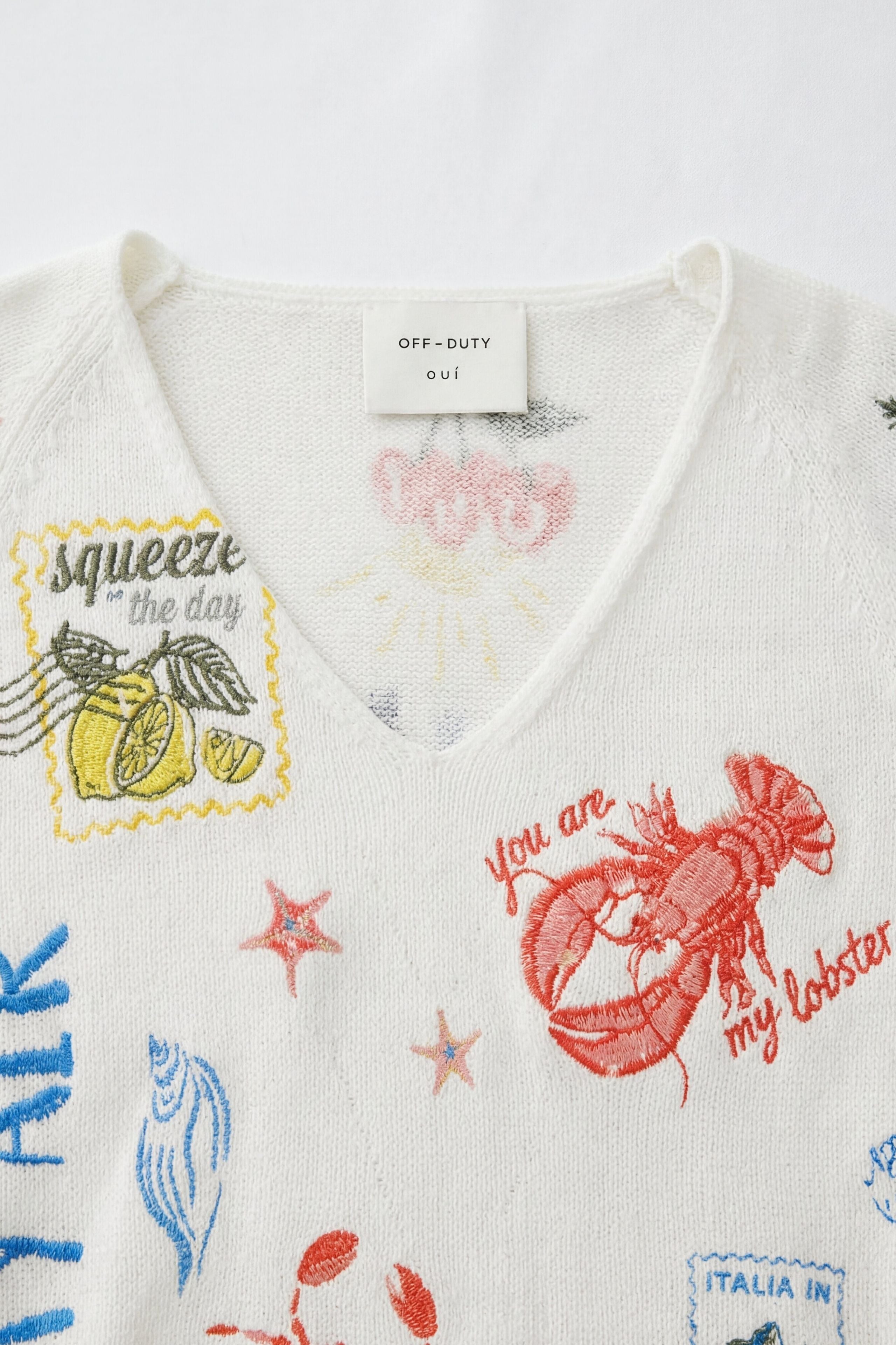 OUI Pullover mit sommerlichen Motiven