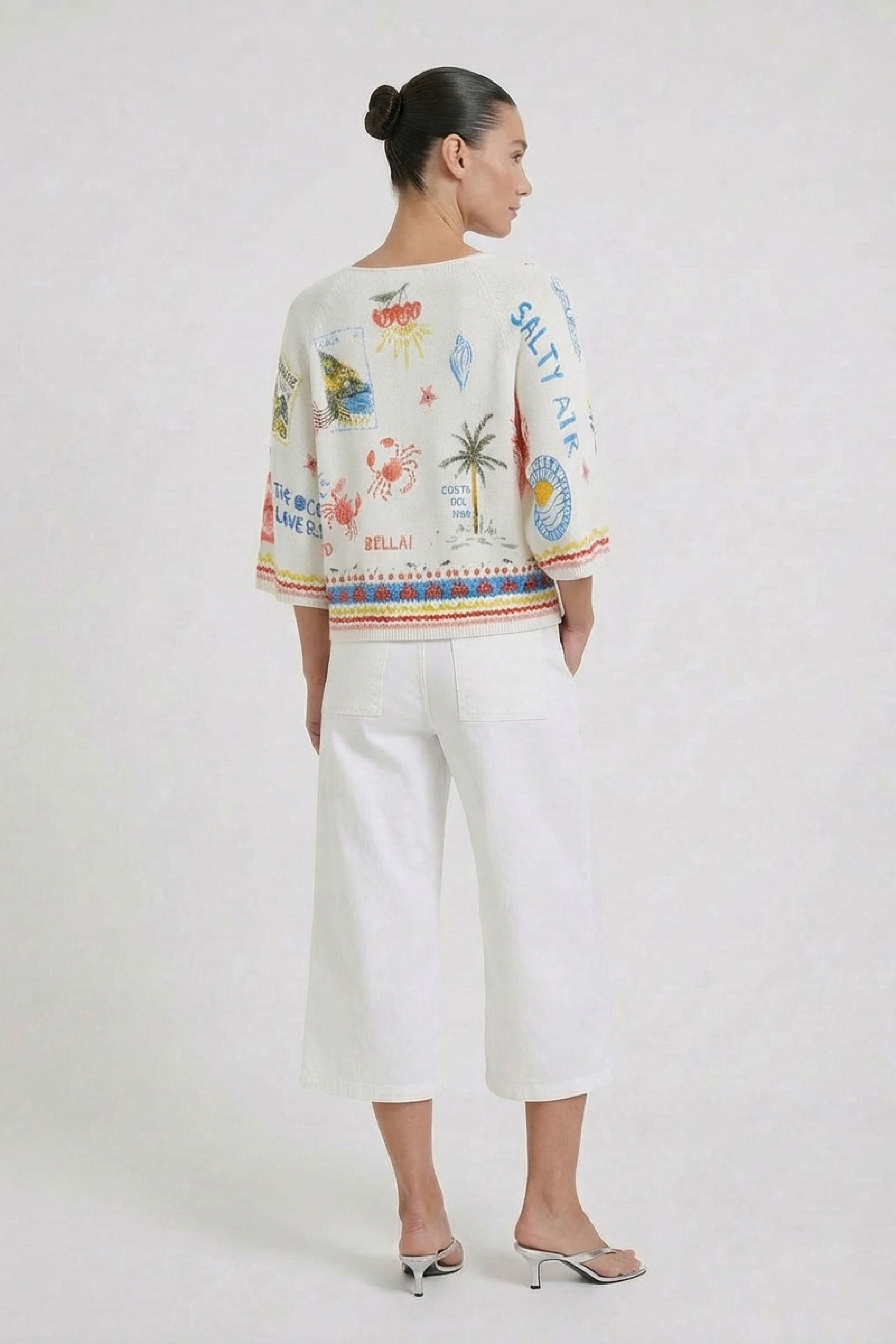 OUI Pullover mit sommerlichen Motiven