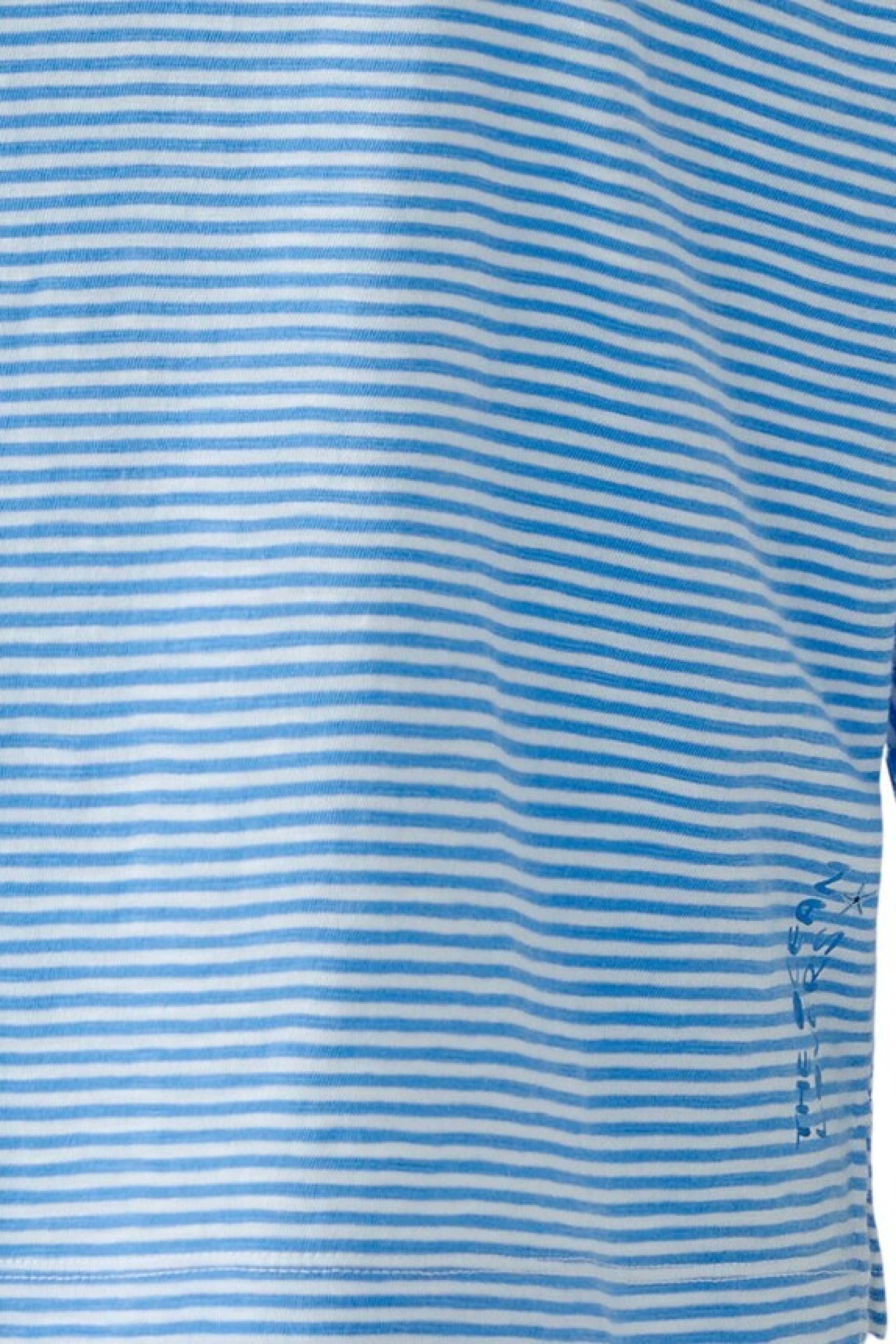OUI lässiges T-Shirt mit gewirkten Streifen