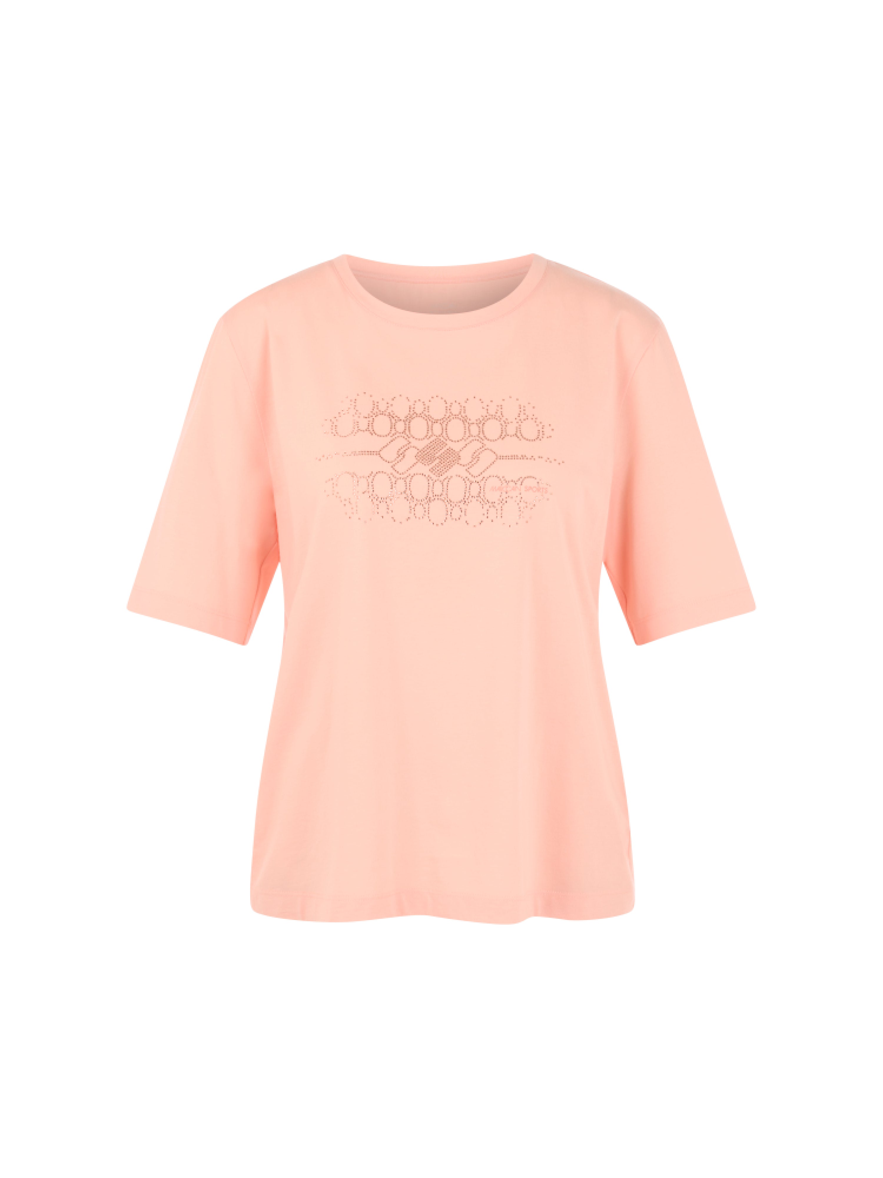 Marc Cain Baumwoll-Shirt mit Hotfix-Steinchen