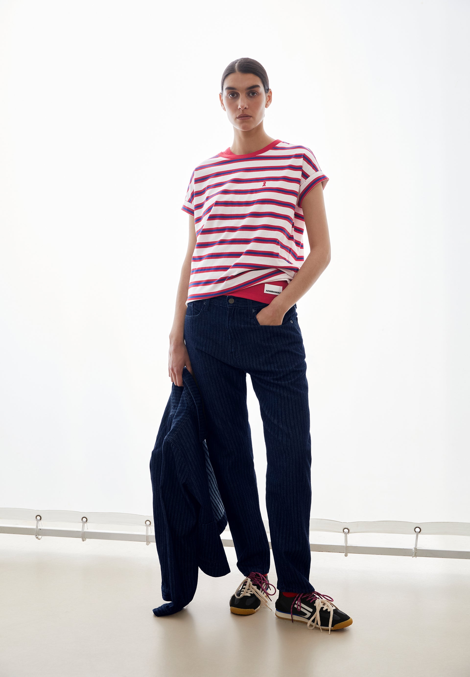 armedangels GESTREIFTES T-SHIRT IDAARA aus Bio-Baumwolle