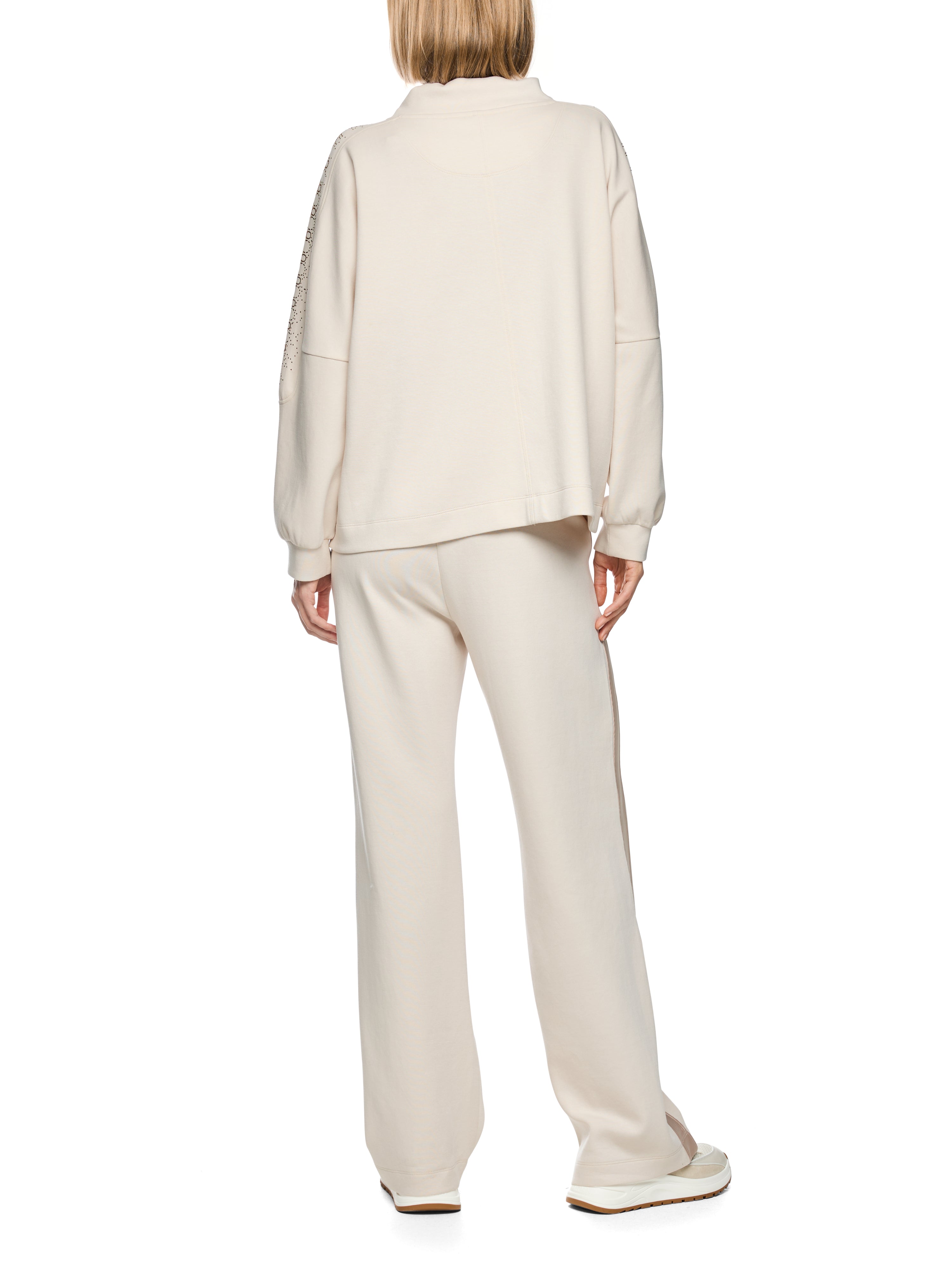 Marc Cain Oversize-Sweatshirt mit Hotfix-Steinen