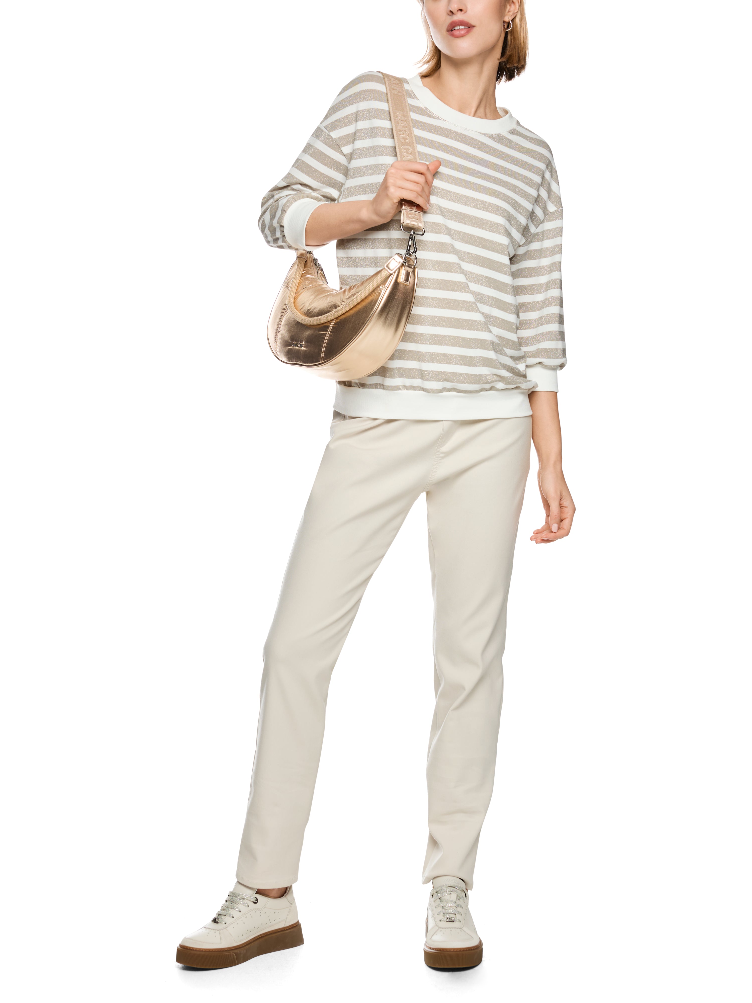 Marc Cain Shirt mit Lurex-Ringeln