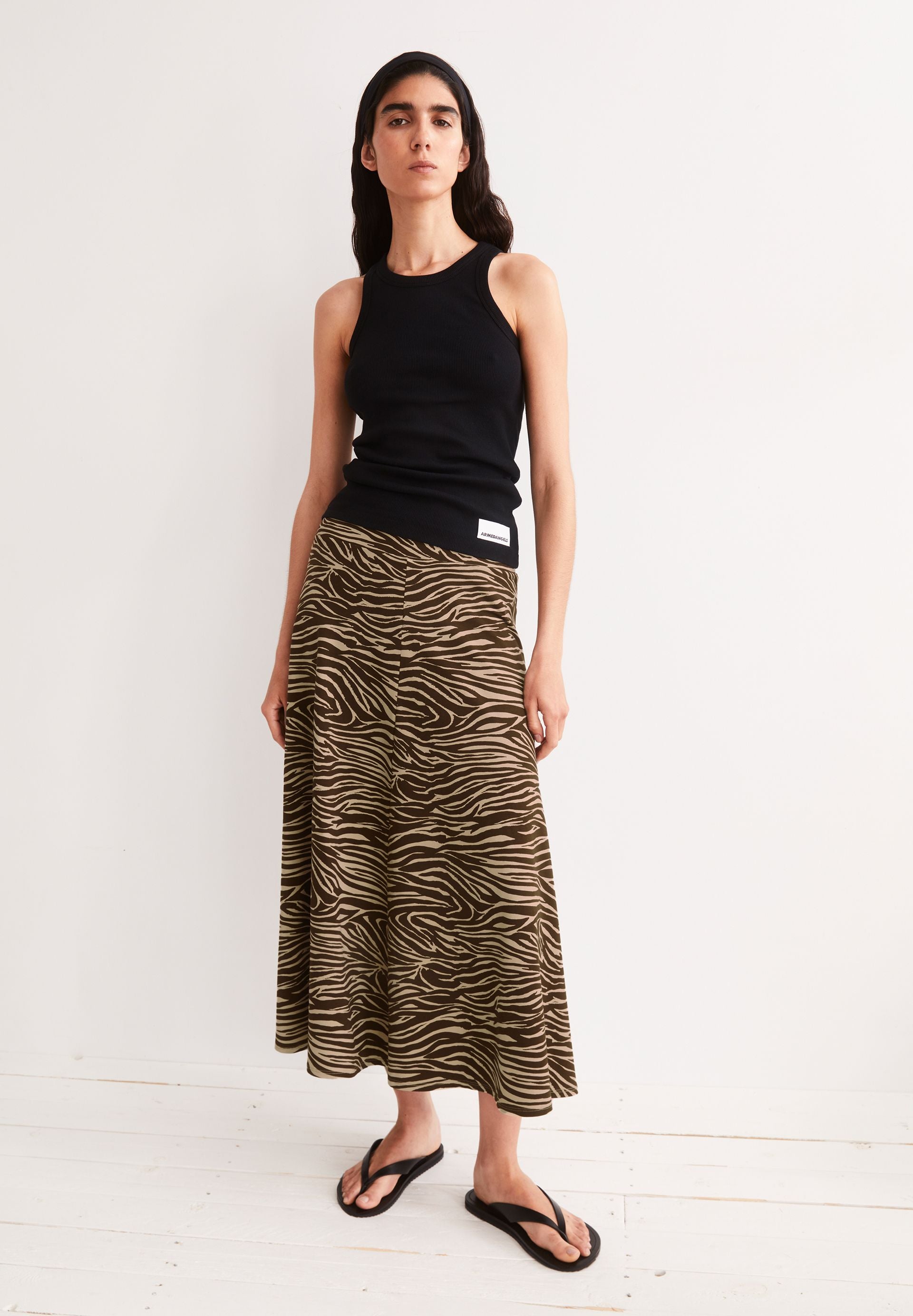 armedangels Rock ILENIAA LARAA ZEBRA Muster aus Bio-Baumwoll Mix
