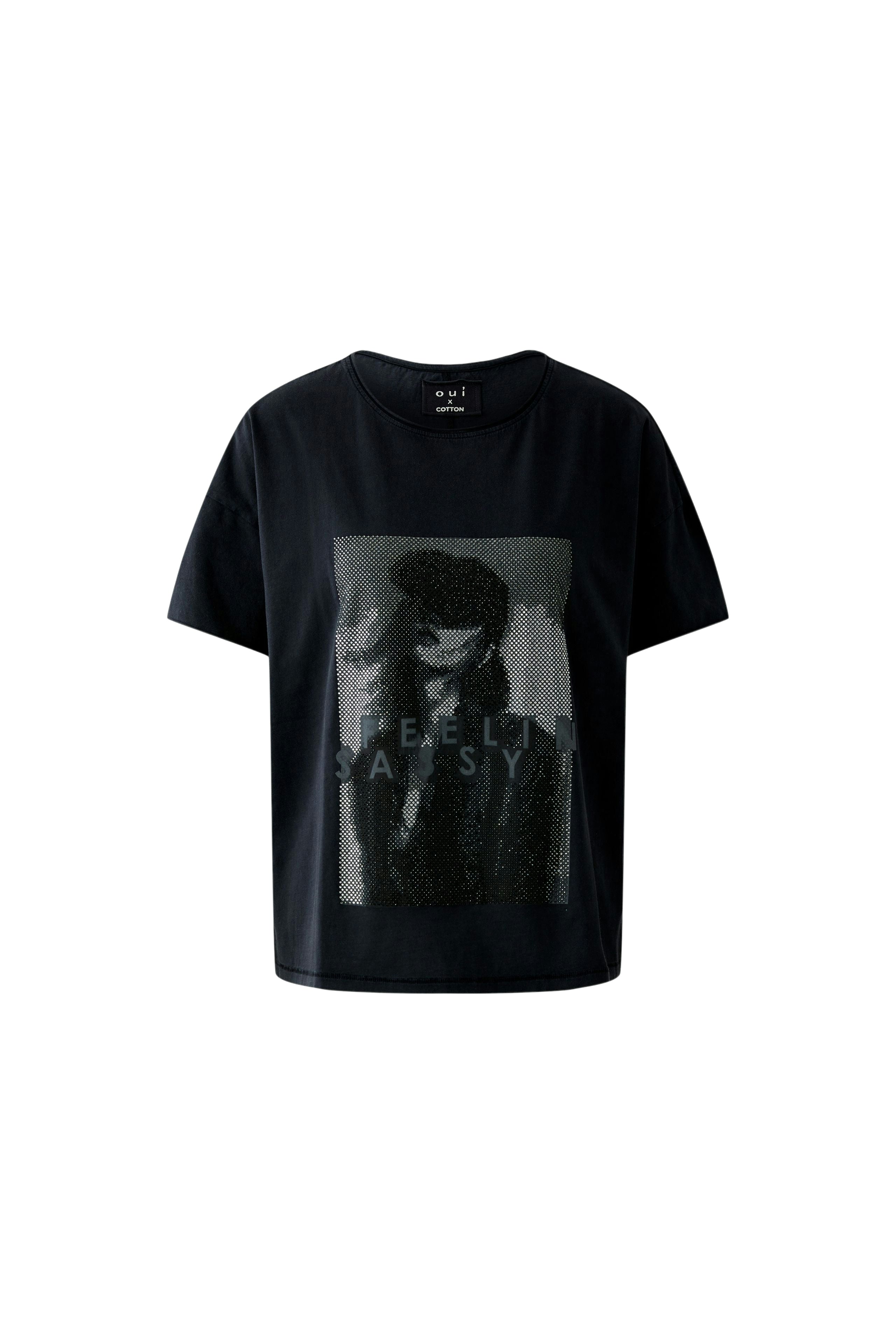 OUI Rockiges T-Shirt mit Fotodruck