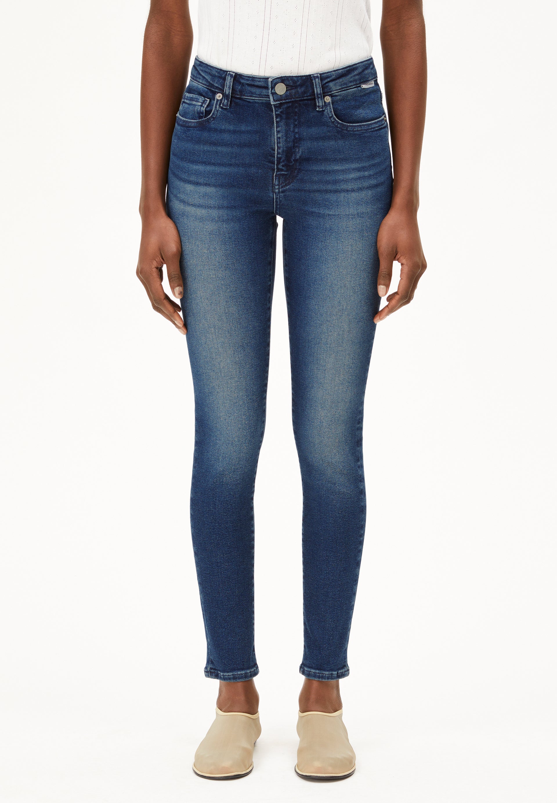 armedangels SKINNY JEANS TILLAA MID WAIST aus Bio-Baumwoll-Mix