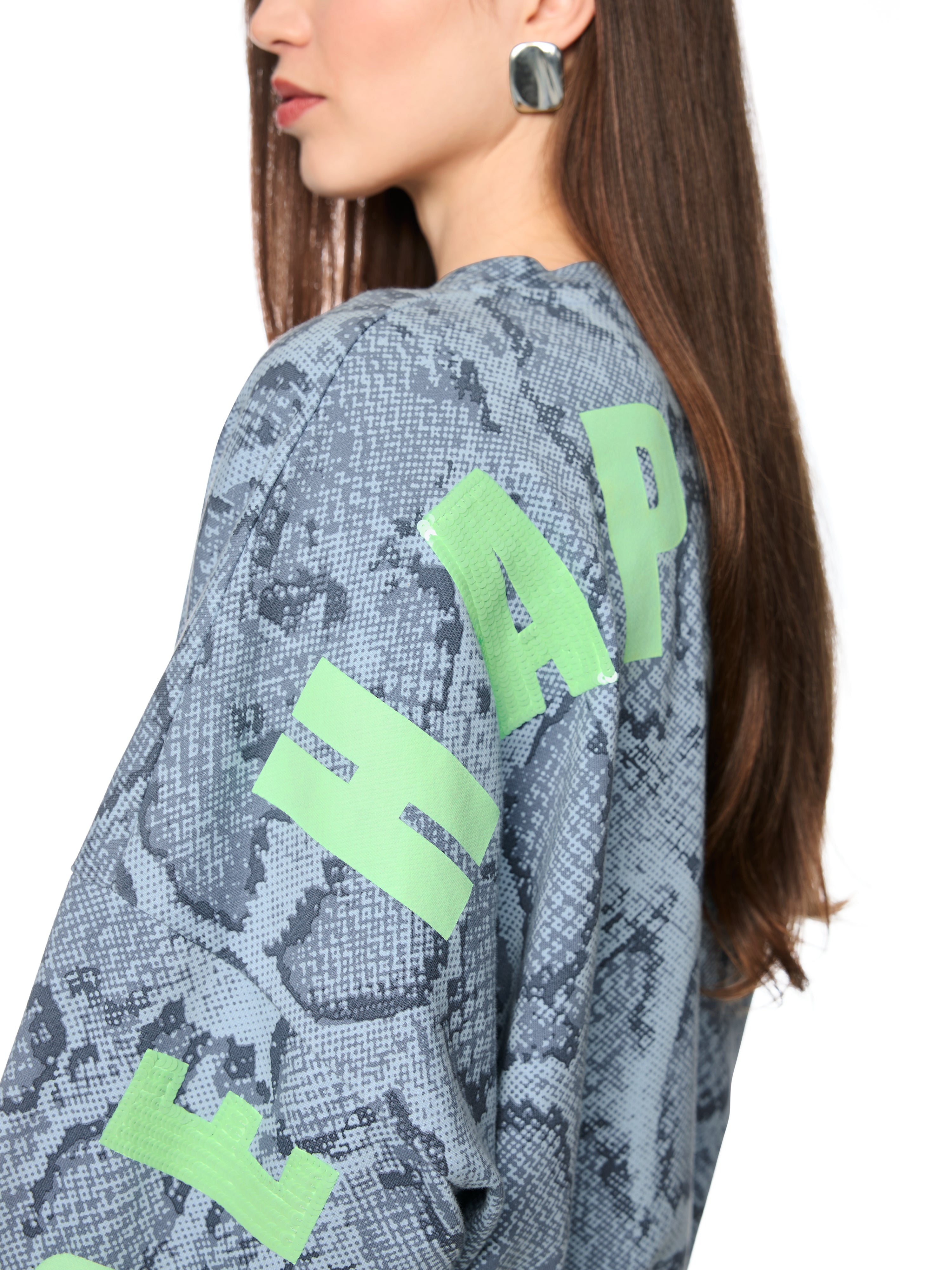Marc Cain Sweatshirt mit Animal Print