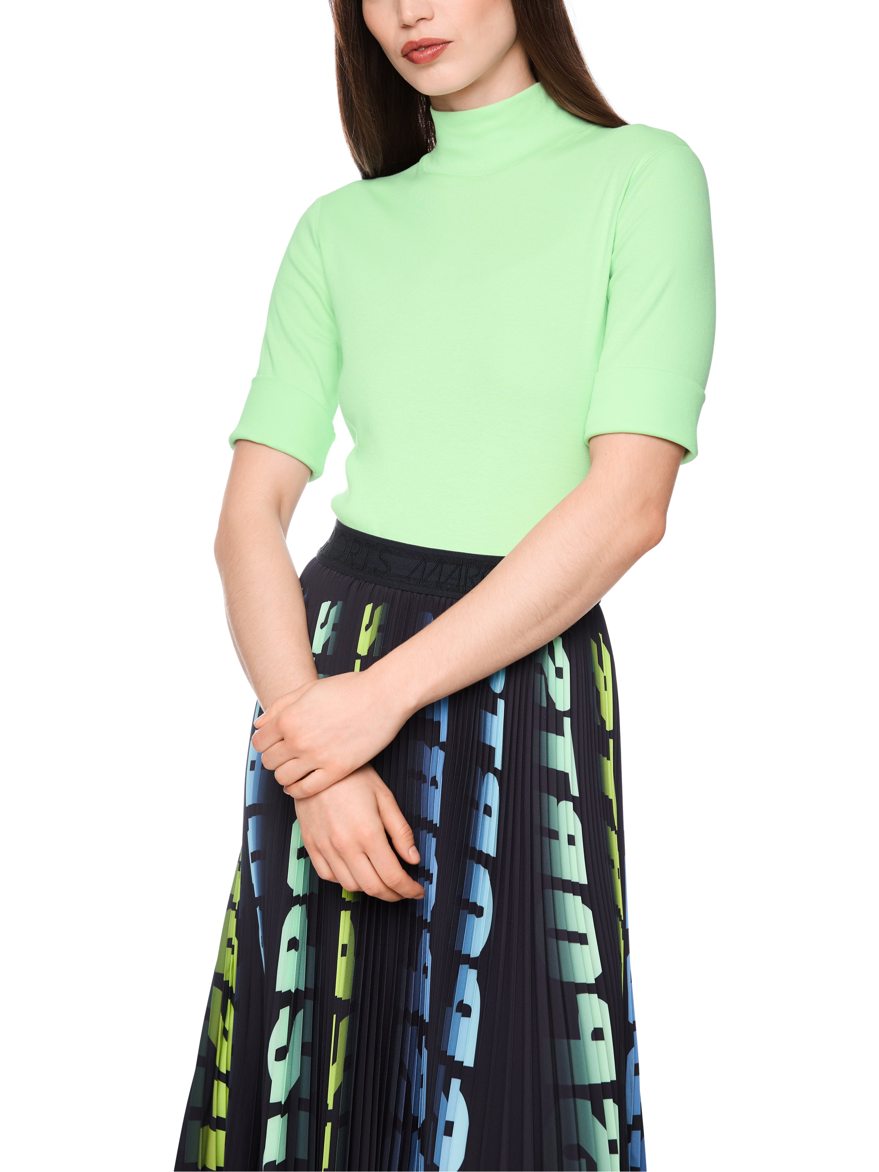 Marc Cain Basic Shirt mit Stehkragen