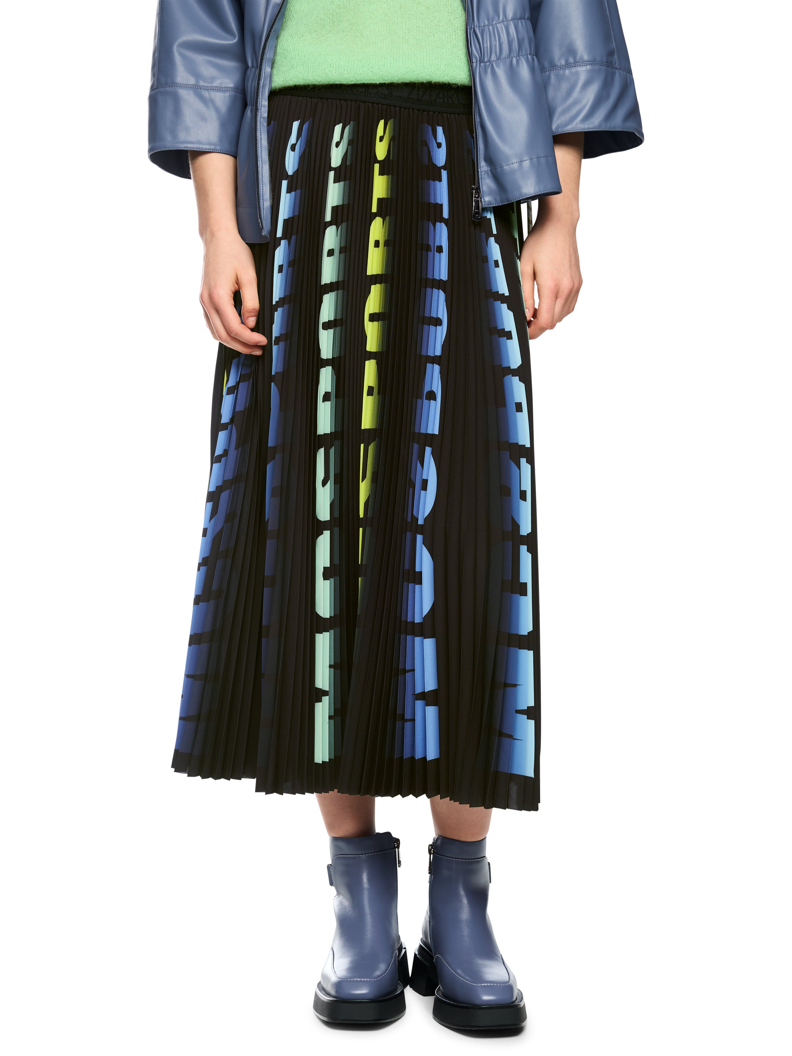 Marc Cain Plissee-Rock mit Print