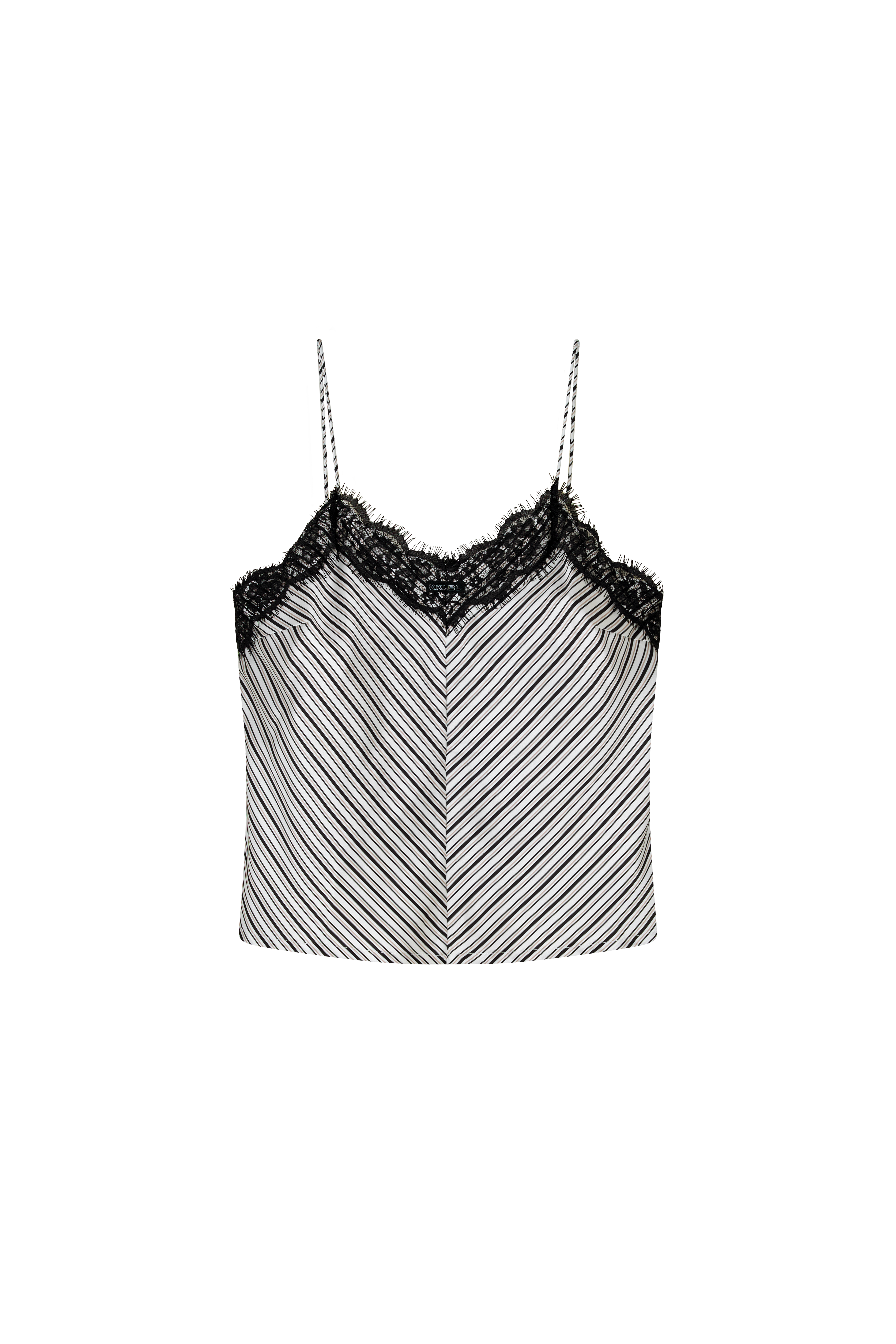 Karo Kauer Satin Lace Top