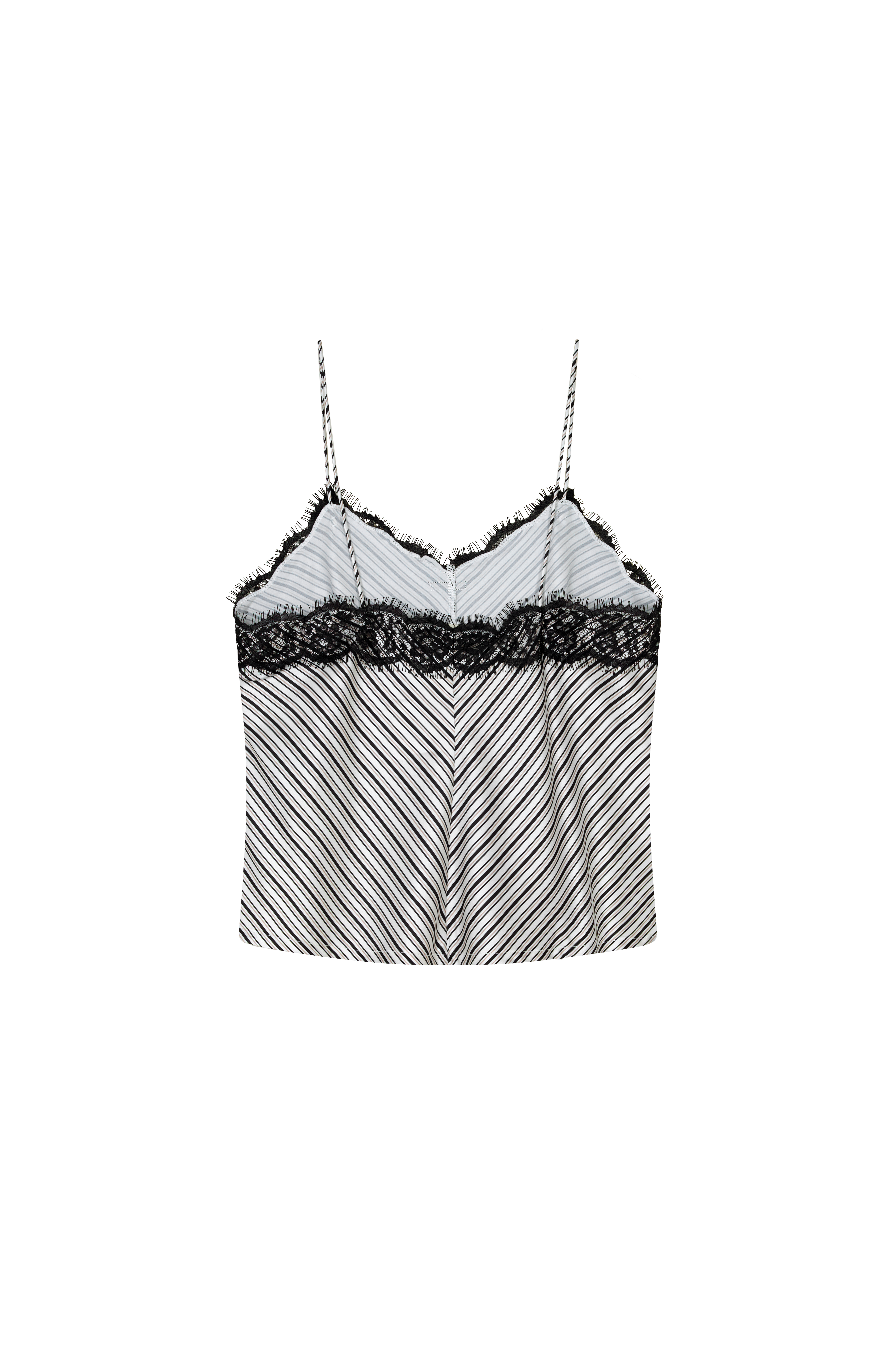 Karo Kauer Satin Lace Top