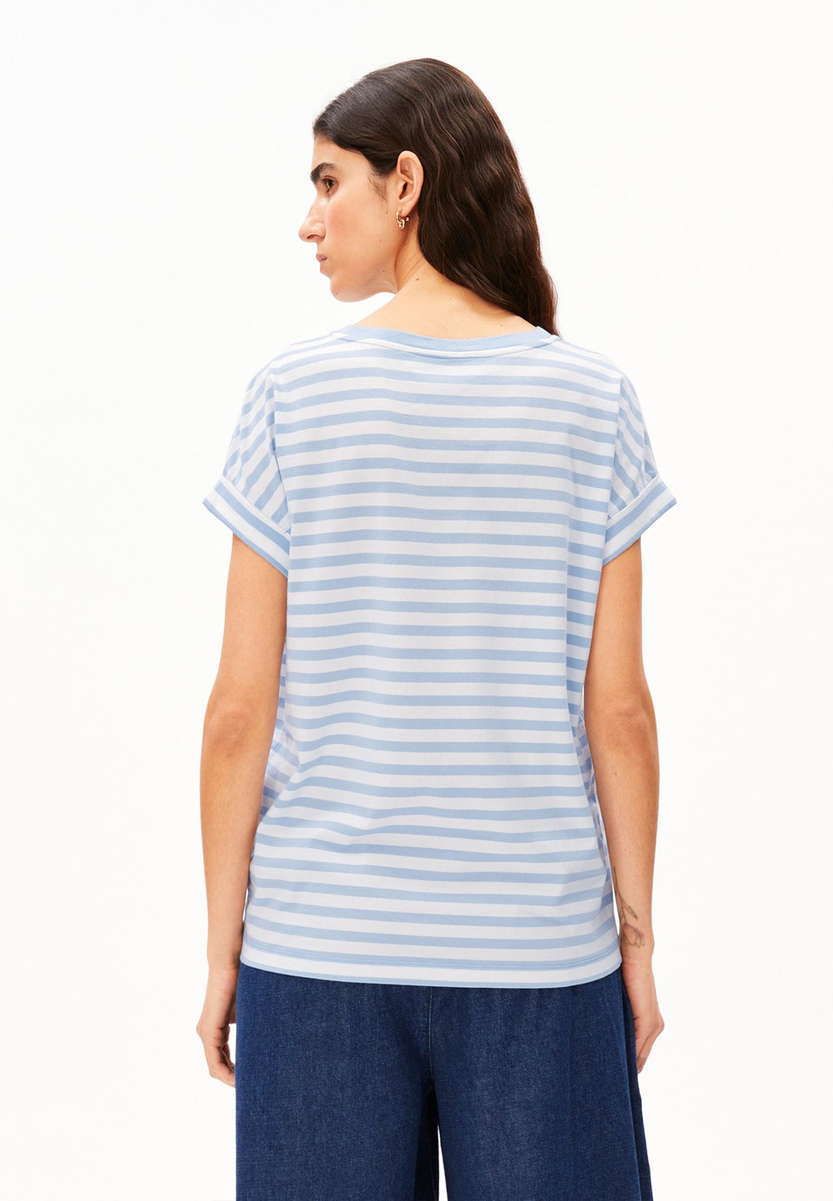 armedangels Gestreiftes T-Shirt IDAARA aus Bio-Baumwolle