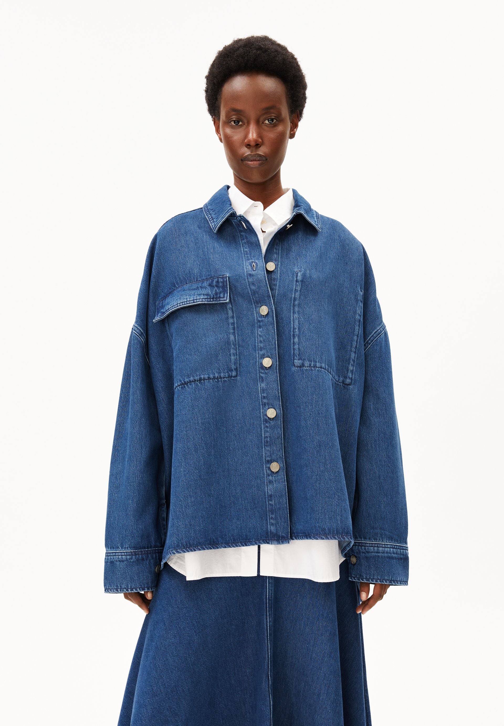 armedangels Oversized Denim Bluse
