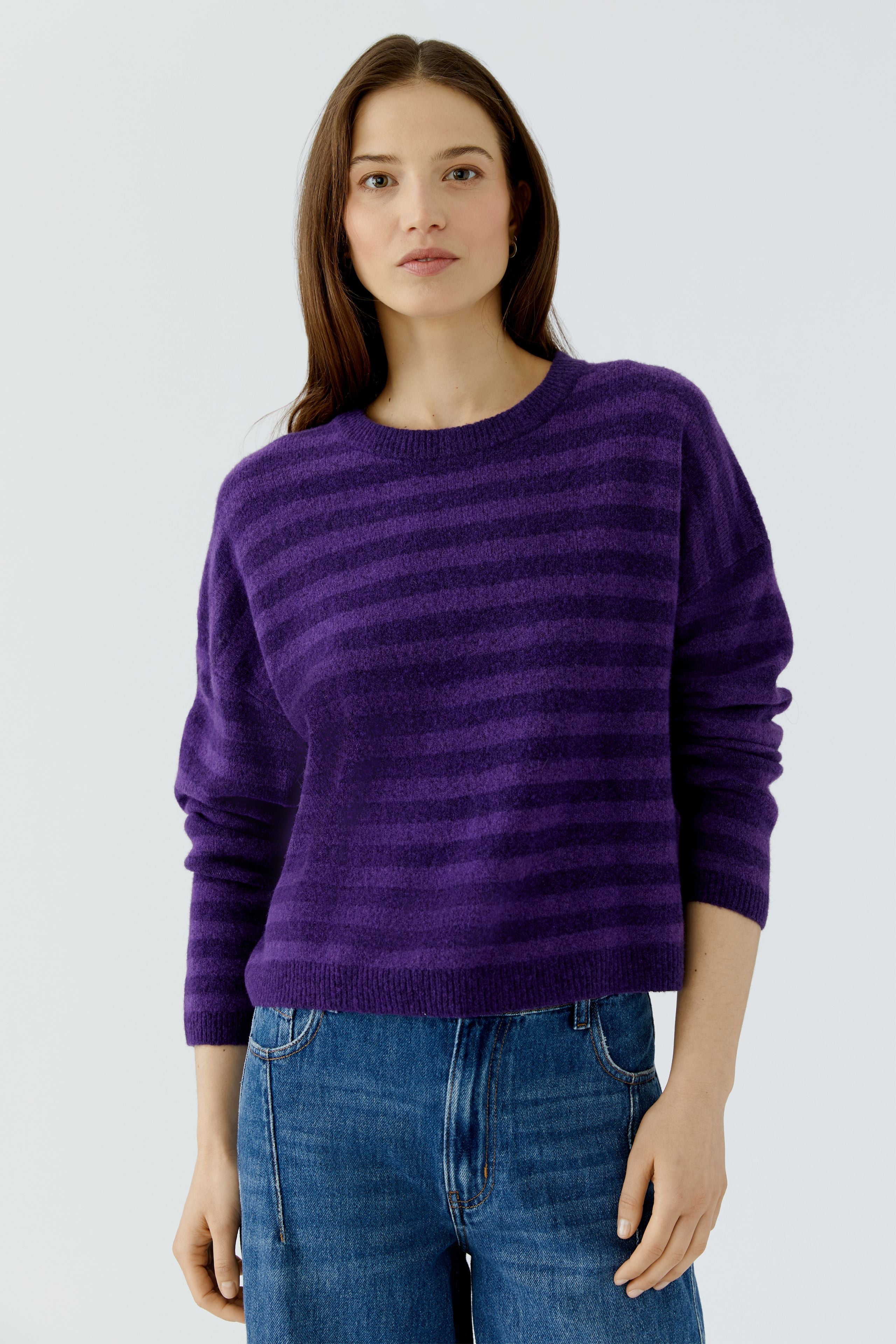 OUI Streifenpullover oversized und cropped