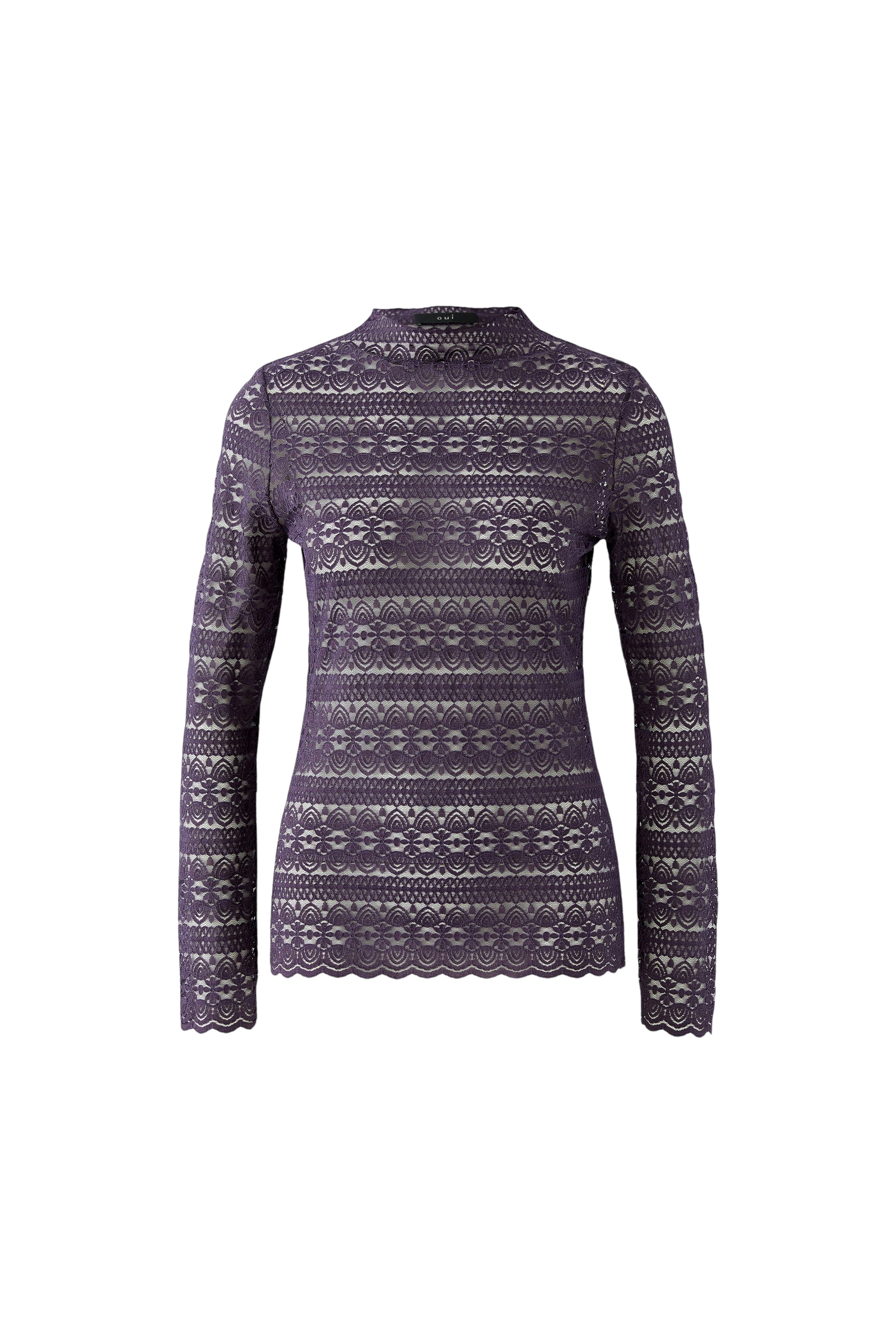 OUI Langarmshirt aus weicher Spitze