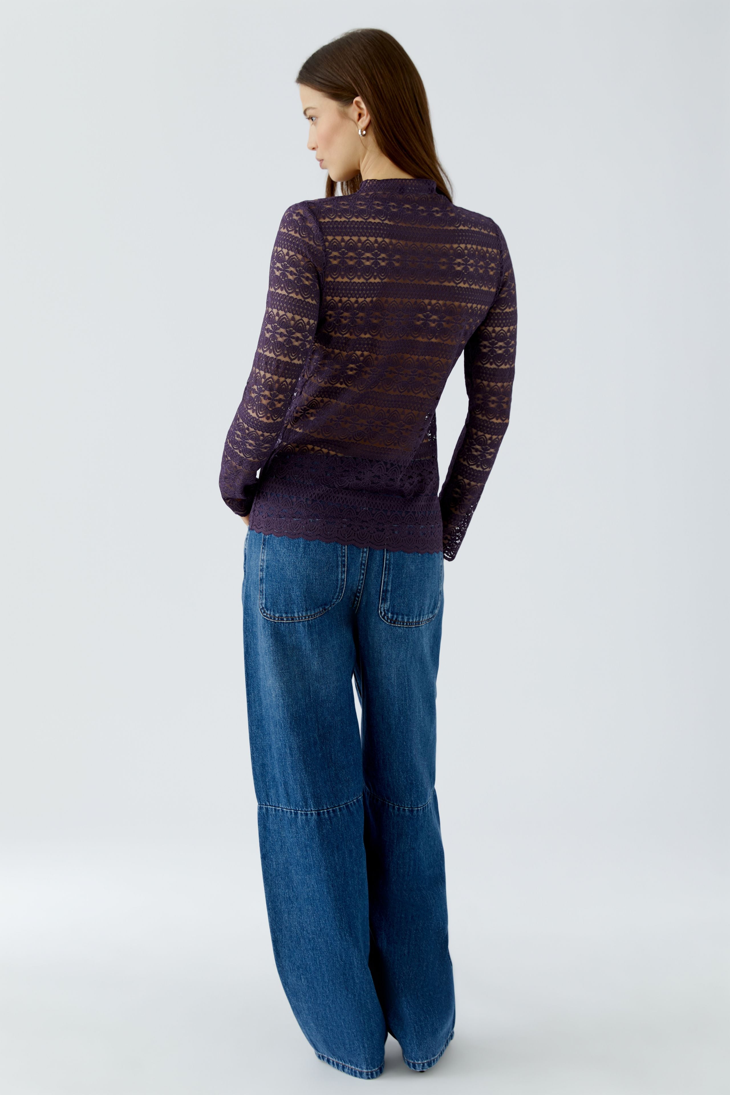 OUI Langarmshirt aus weicher Spitze