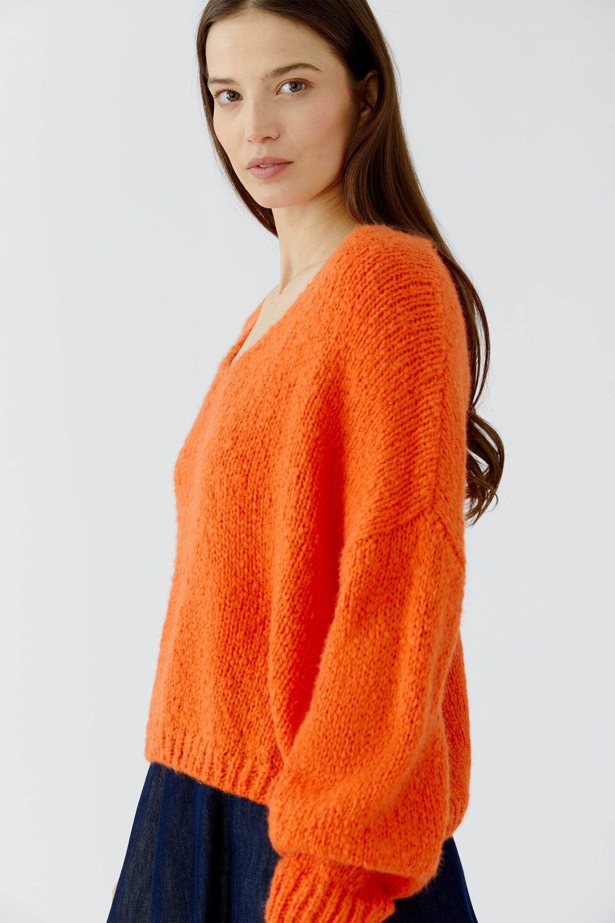 OUI V-Neck Pullover oversized geschnitten