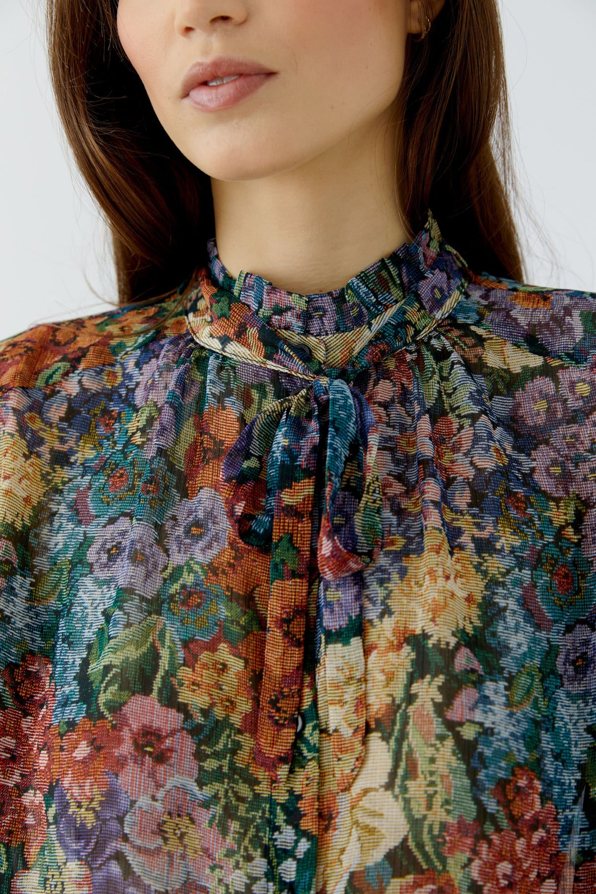 OUI Bluse mit angesagtem Gobelinprint bedruckt