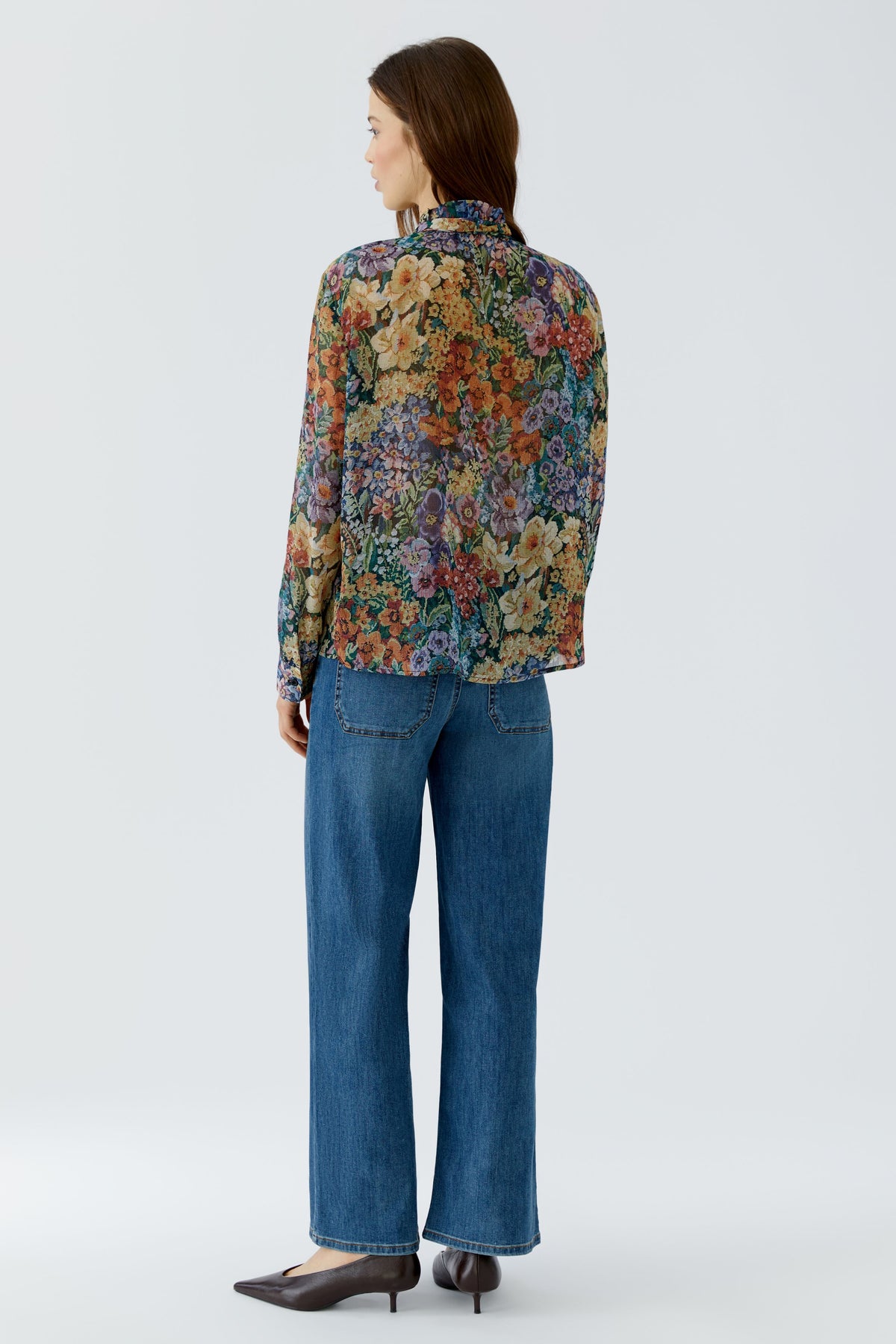 OUI Bluse mit angesagtem Gobelinprint bedruckt