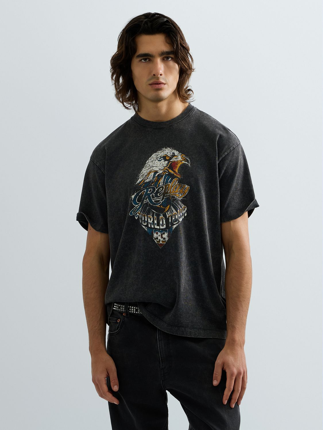 Replay Print T-Shirt M12BF_,002_7242