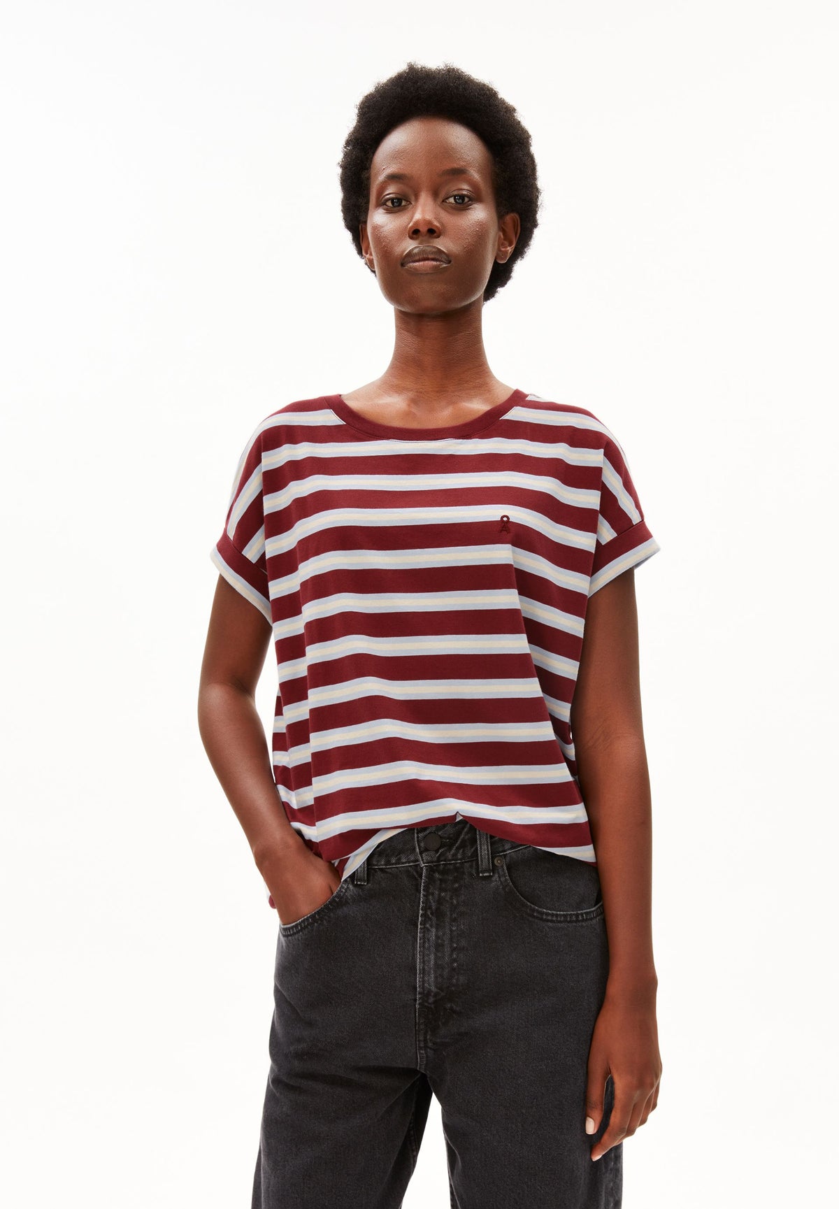 armedangels Gestreiftes T-Shirt IDAARA aus Bio-Baumwolle