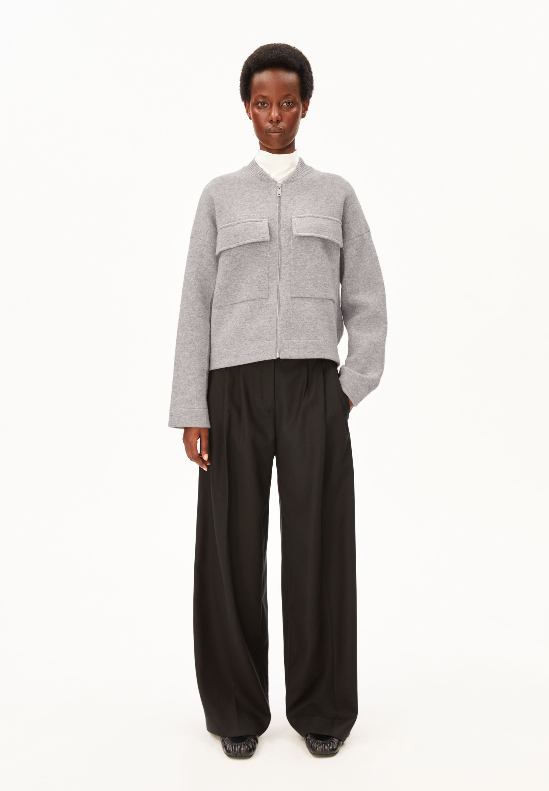 armedangels Jacke COTTON-WOOL BOMBER KNIT JACKET