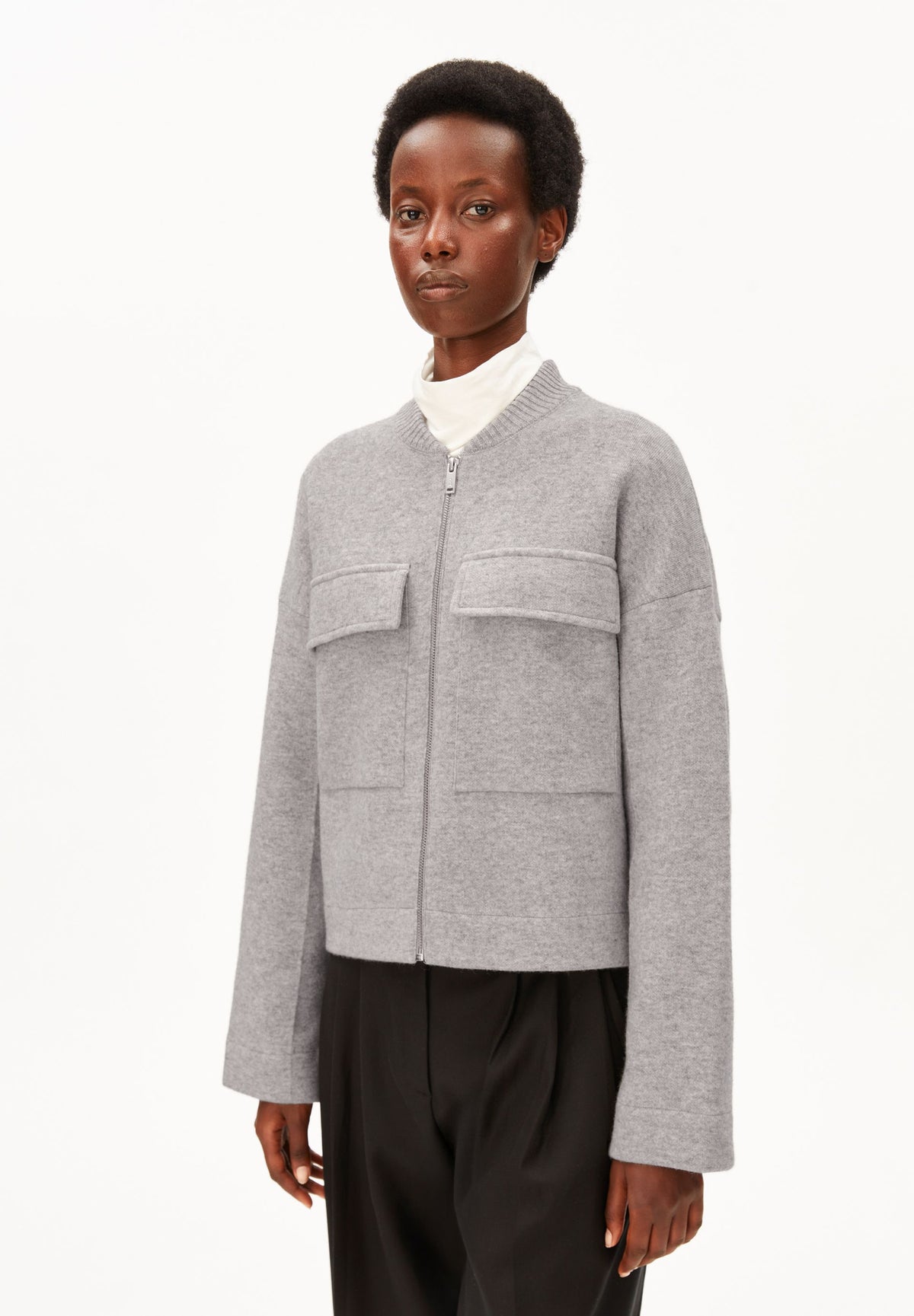 armedangels Jacke COTTON-WOOL BOMBER KNIT JACKET