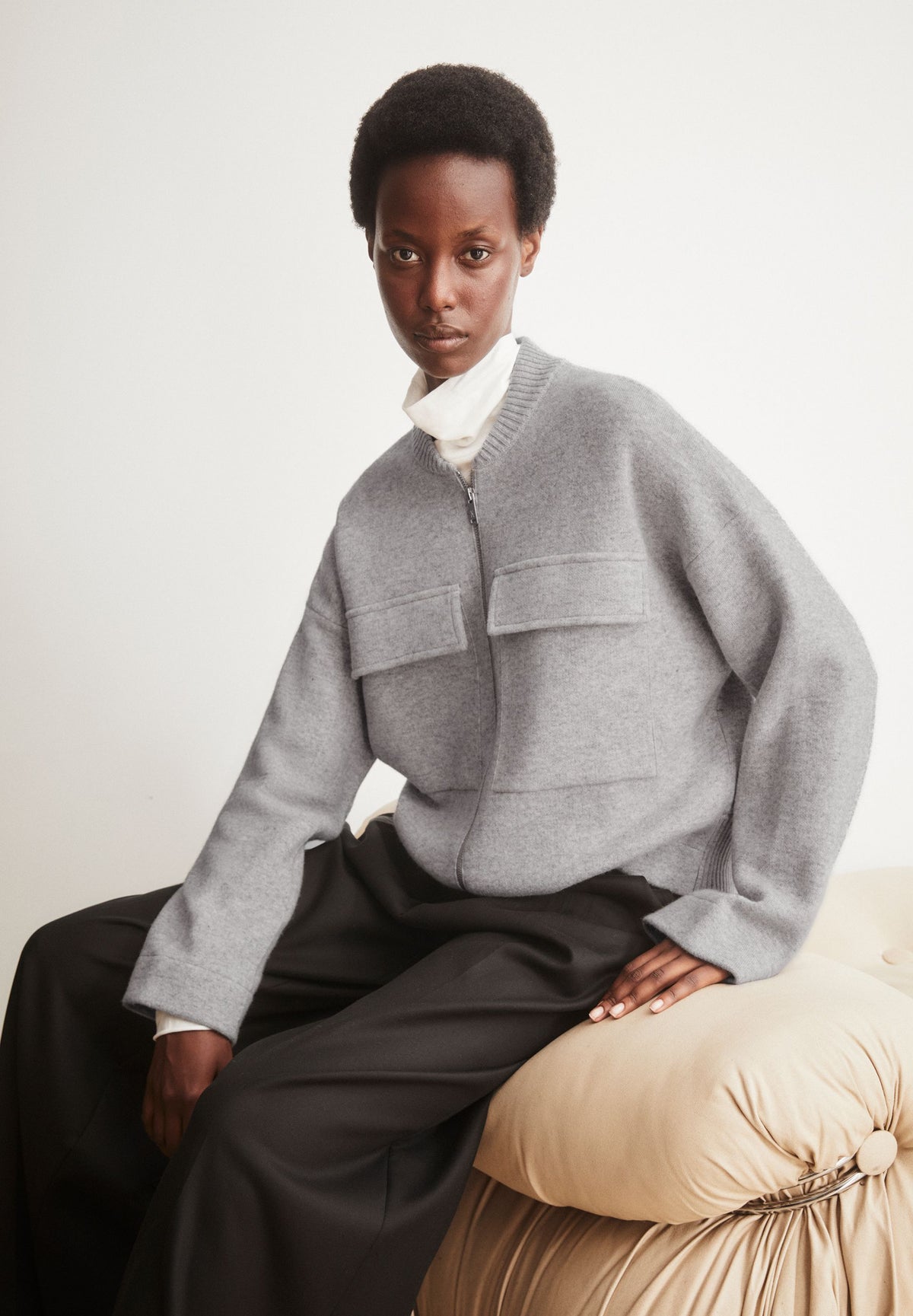 armedangels Jacke COTTON-WOOL BOMBER KNIT JACKET