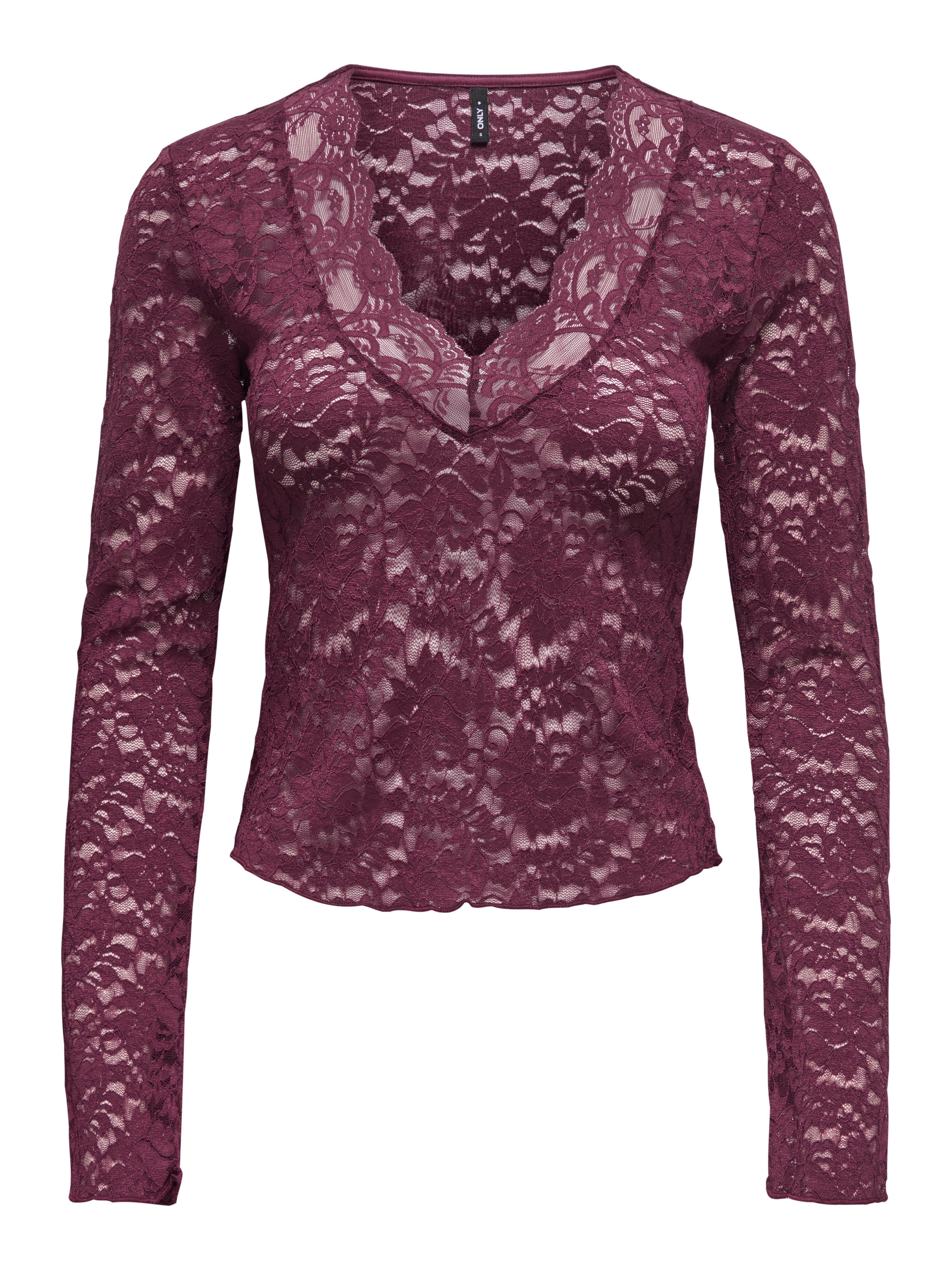 ONLNIKKA L/S LACE TOP JRS NOOS