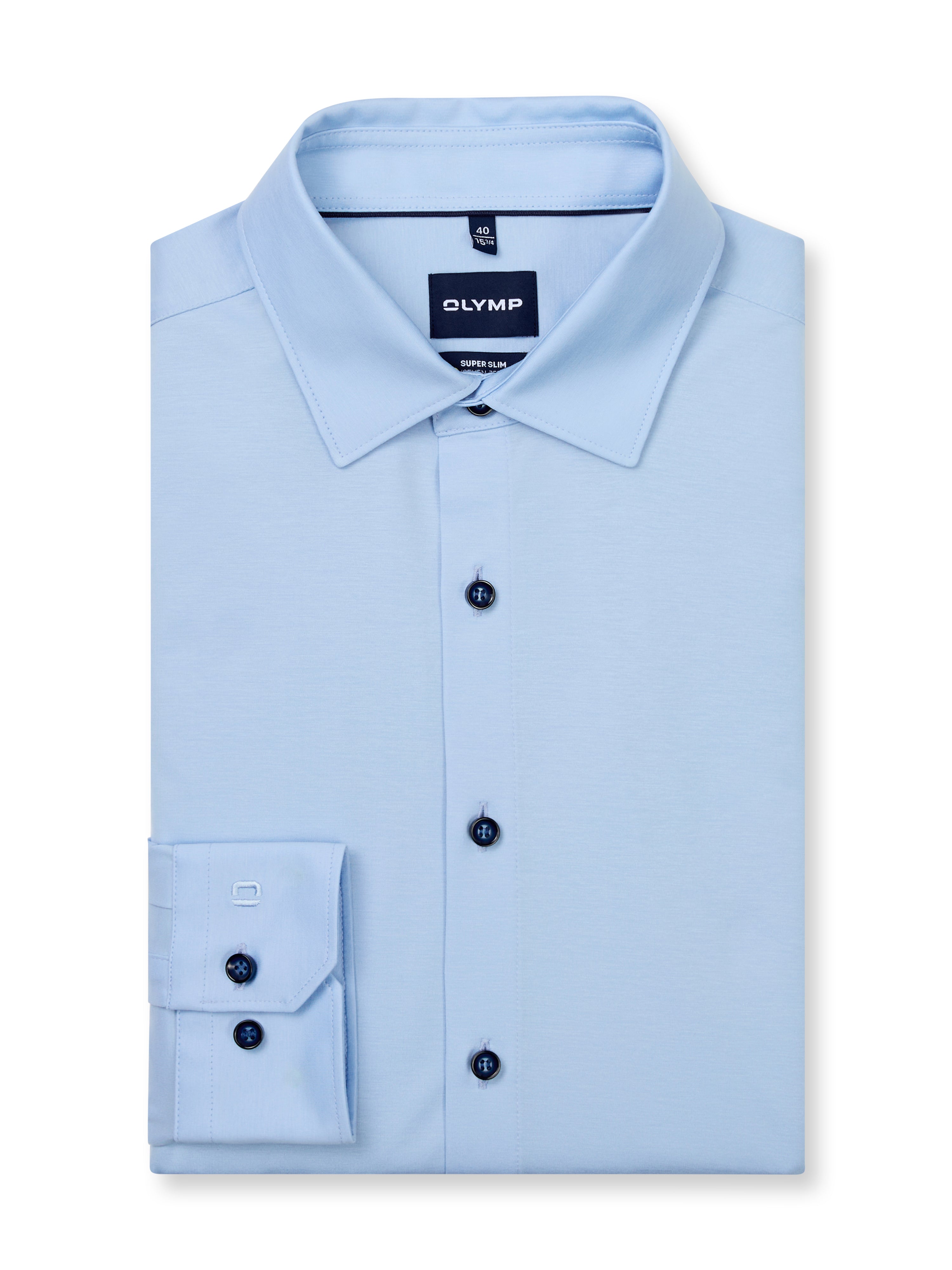 OLYMP Businesshemd No. Six 24/Seven, Super Slim, Hellblau