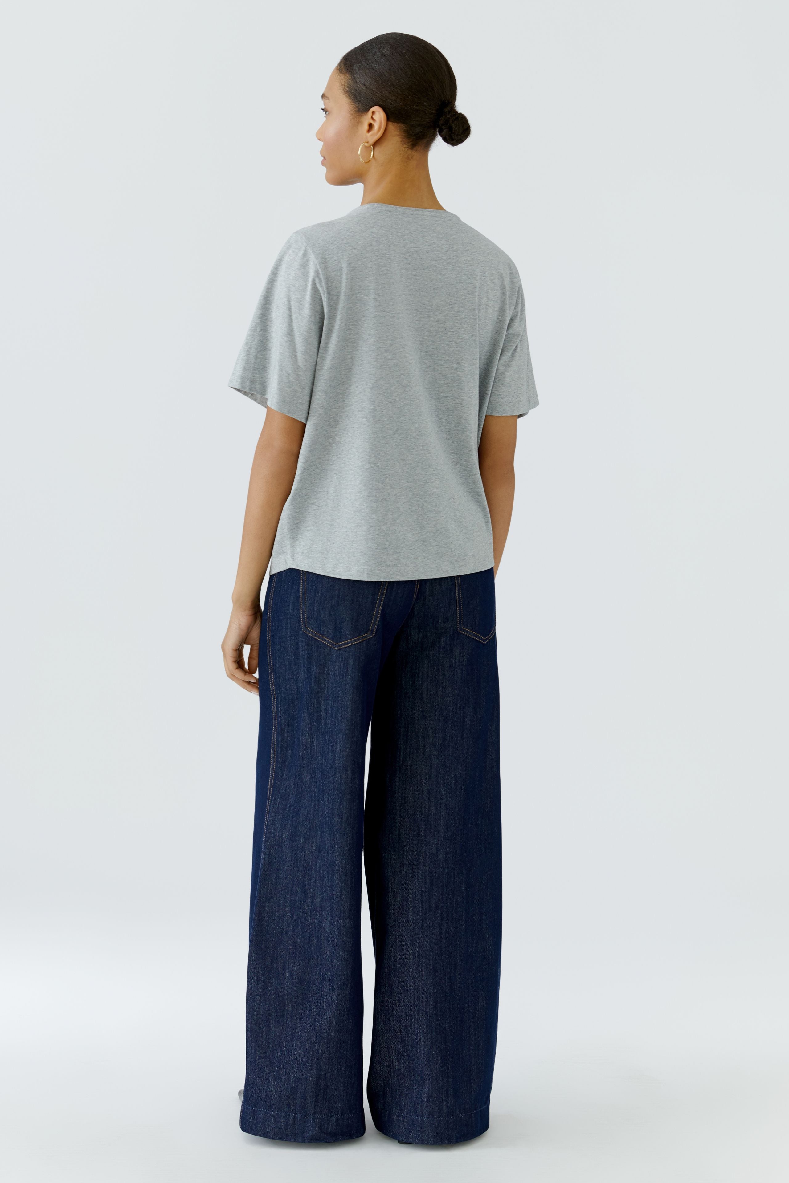 OUI T-Shirt im lässigen Shape mit Druck