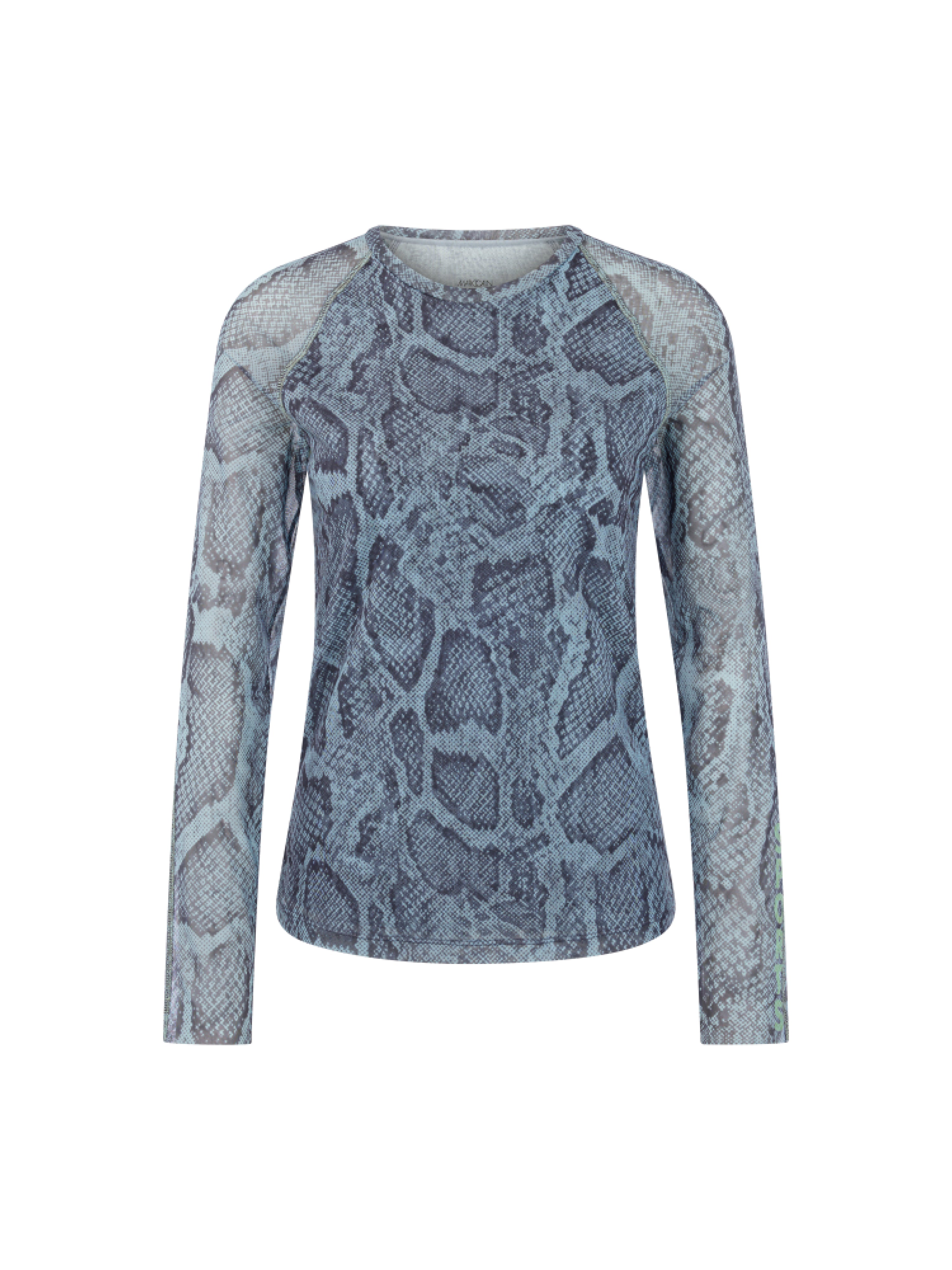 Marc Cain Mesh-Shirt mit Animal Print