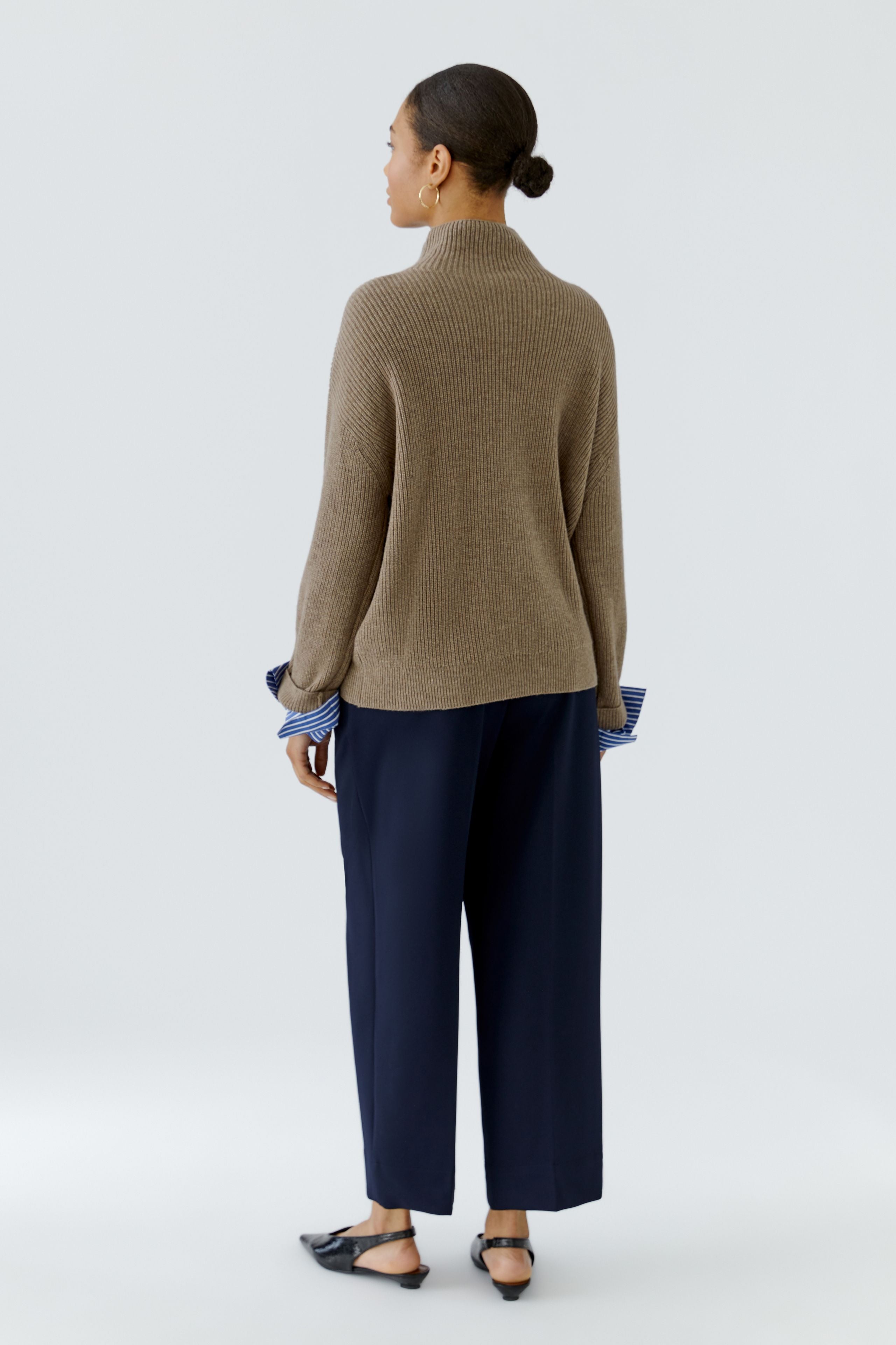 OUI Pullover mit Blusenmanschette