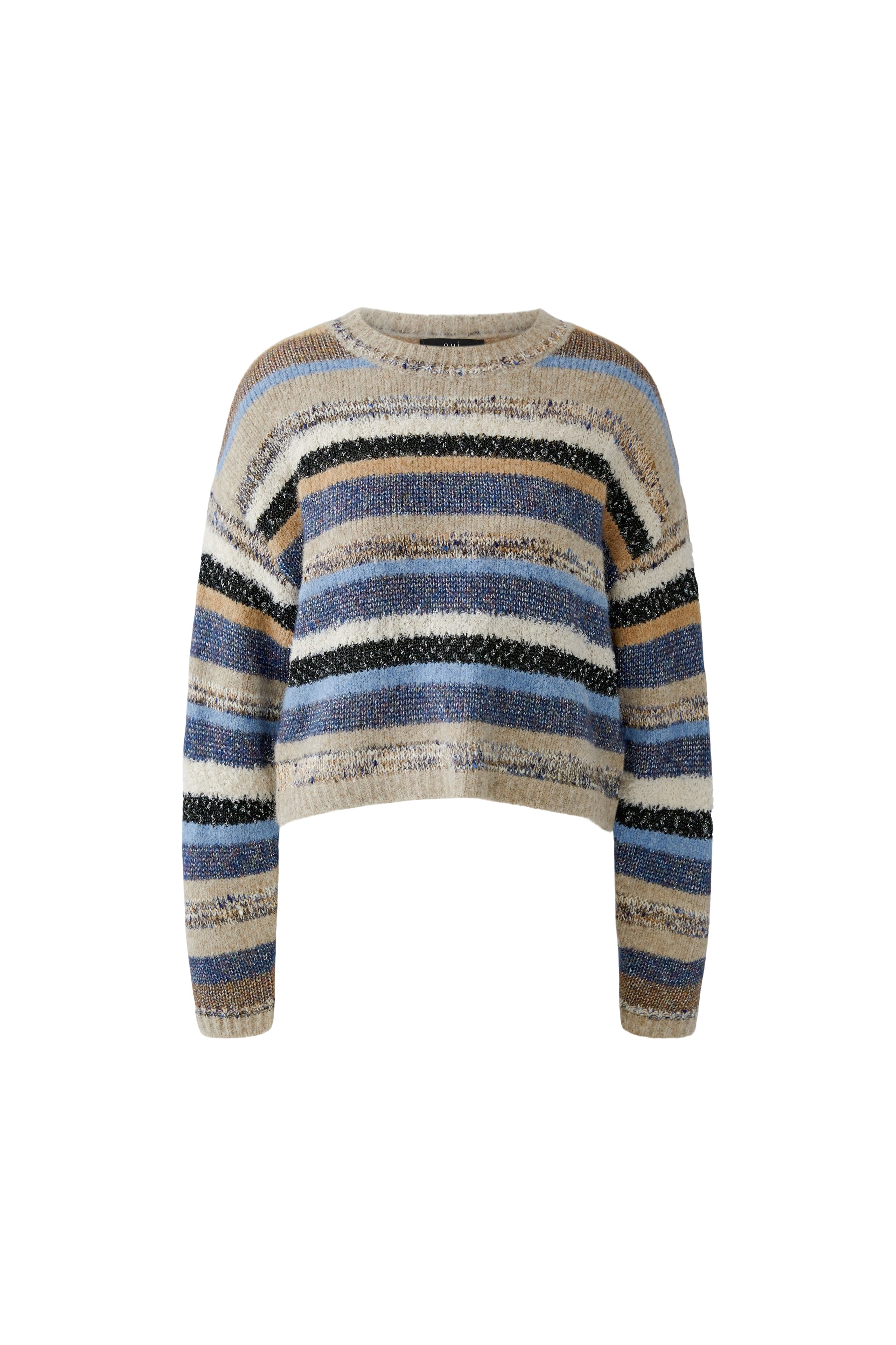 OUI Pullover mit besonderem Multicolor Streifen