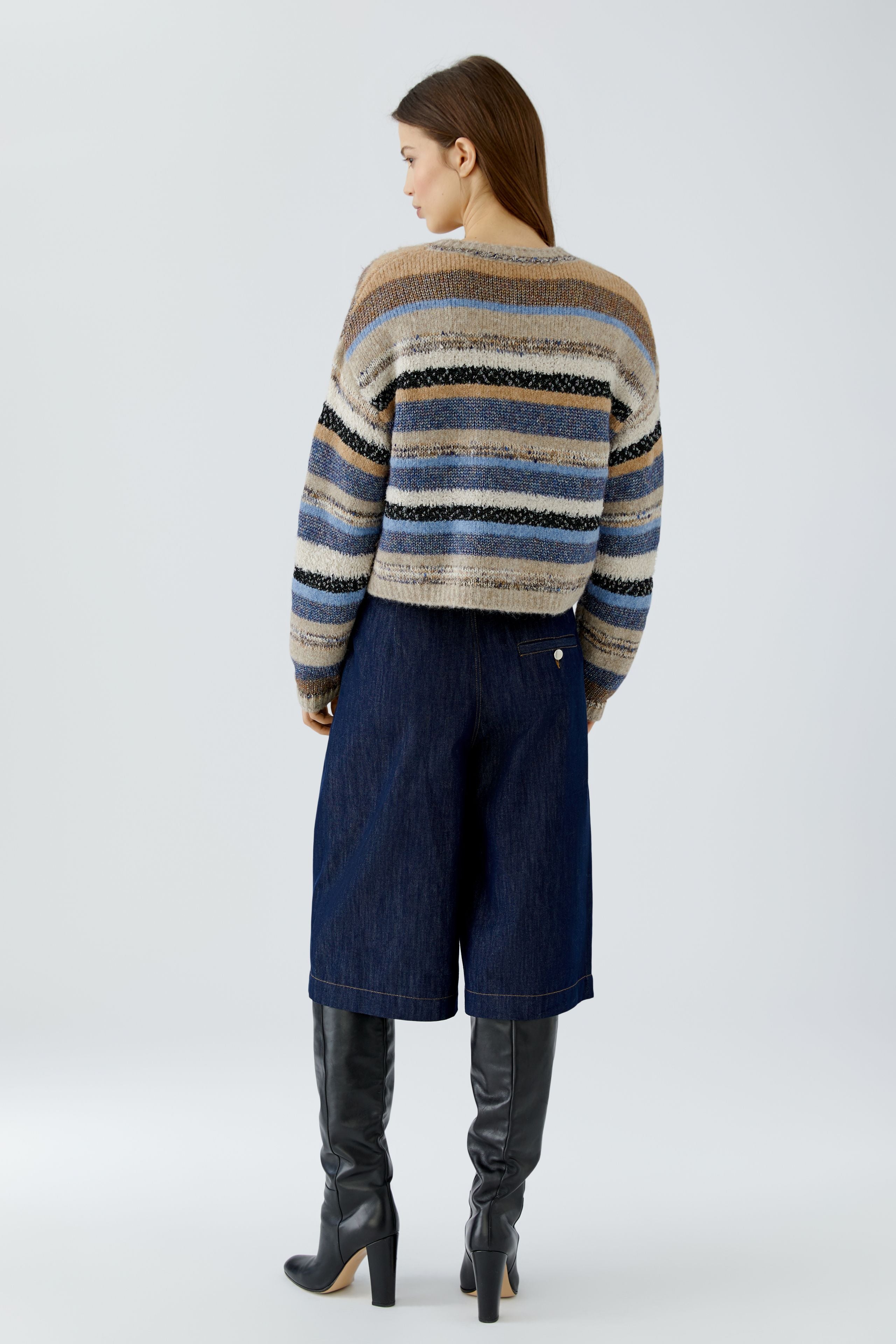 OUI Pullover mit besonderem Multicolor Streifen