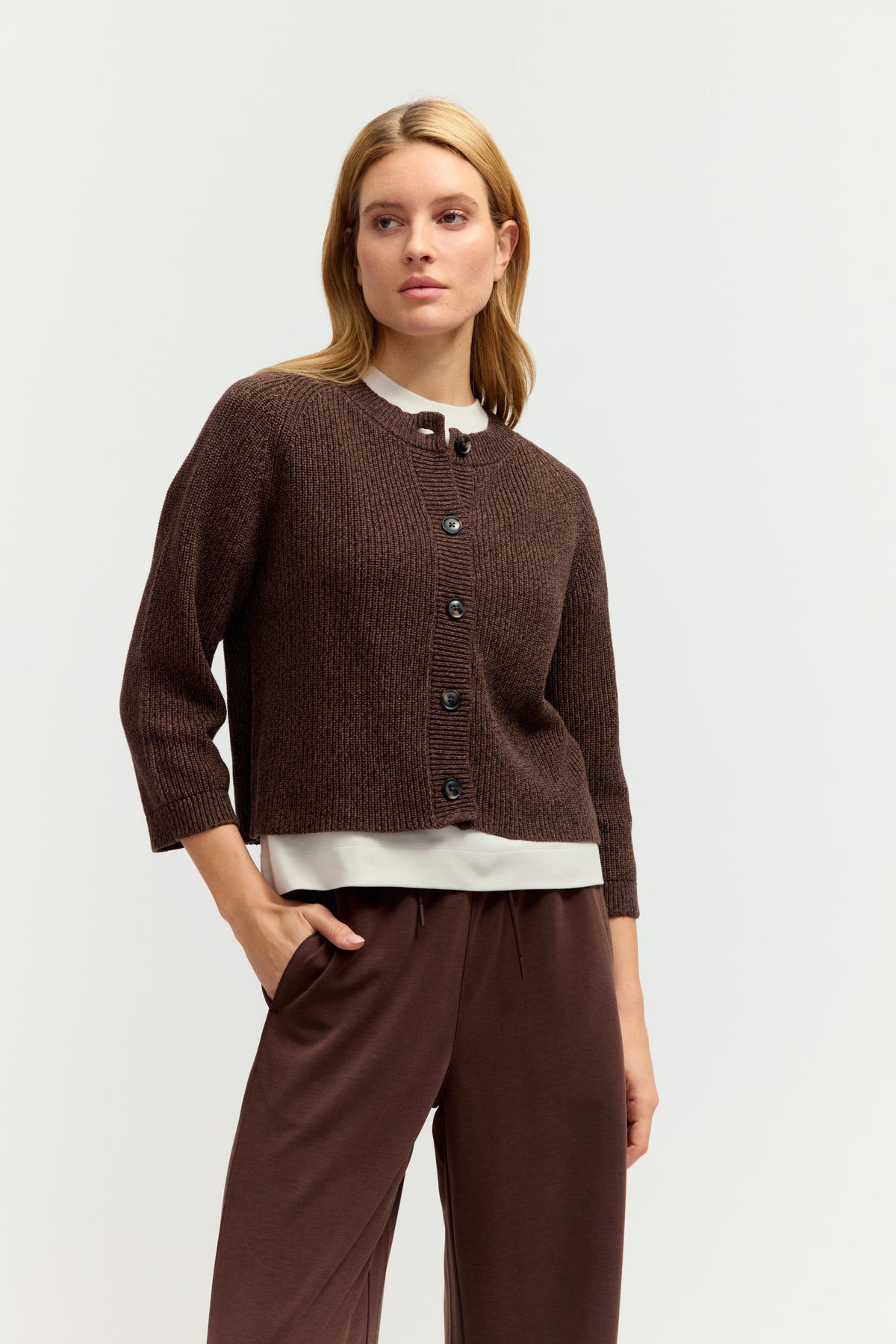Bicolor Cardigan knitted