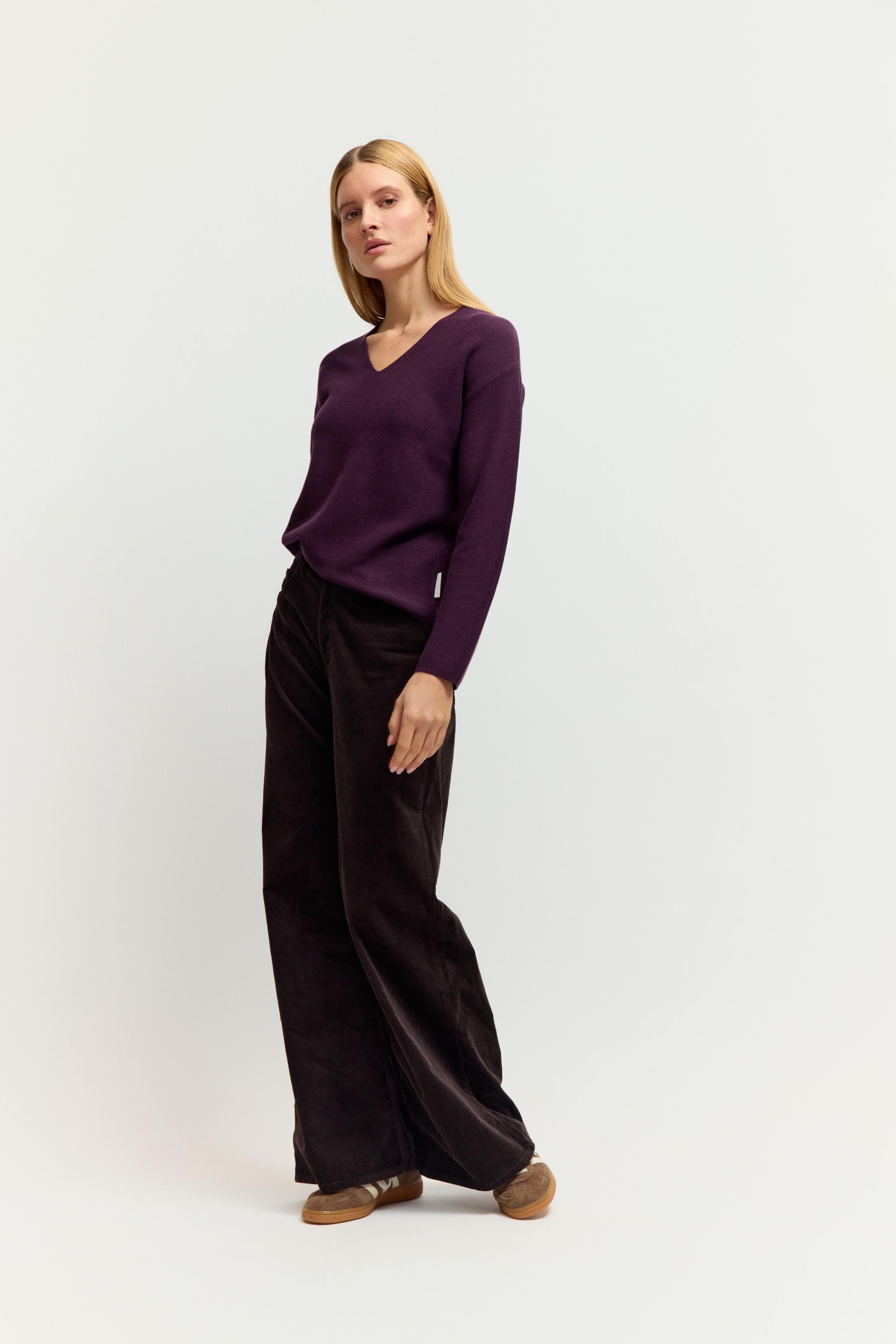 Oversized V-Neck Pullover