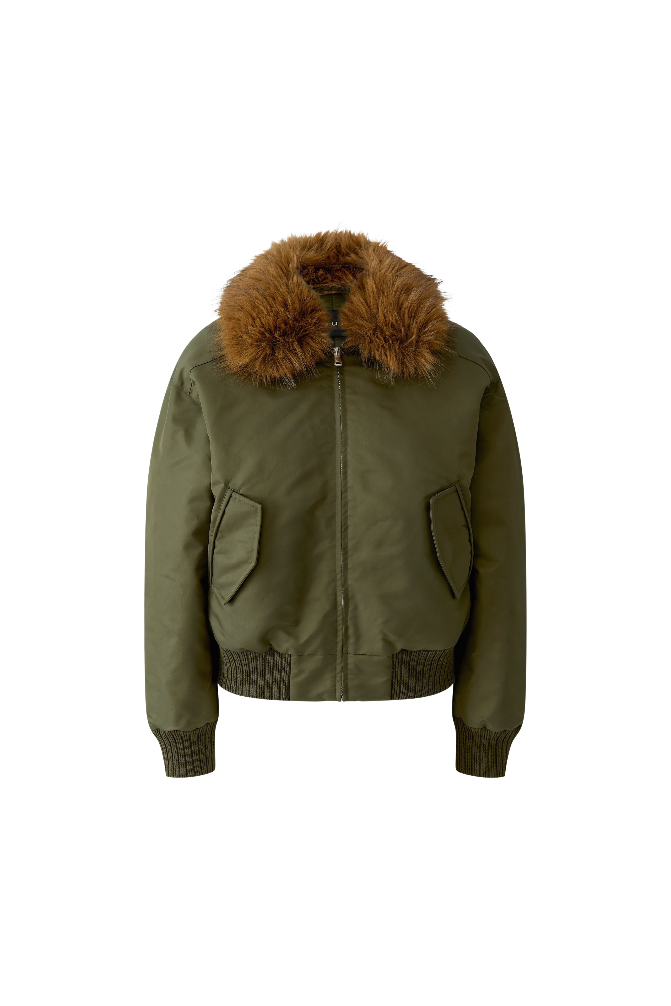 OUI Bomberjacke mit Kunstpelzkragen zum Abnehmen