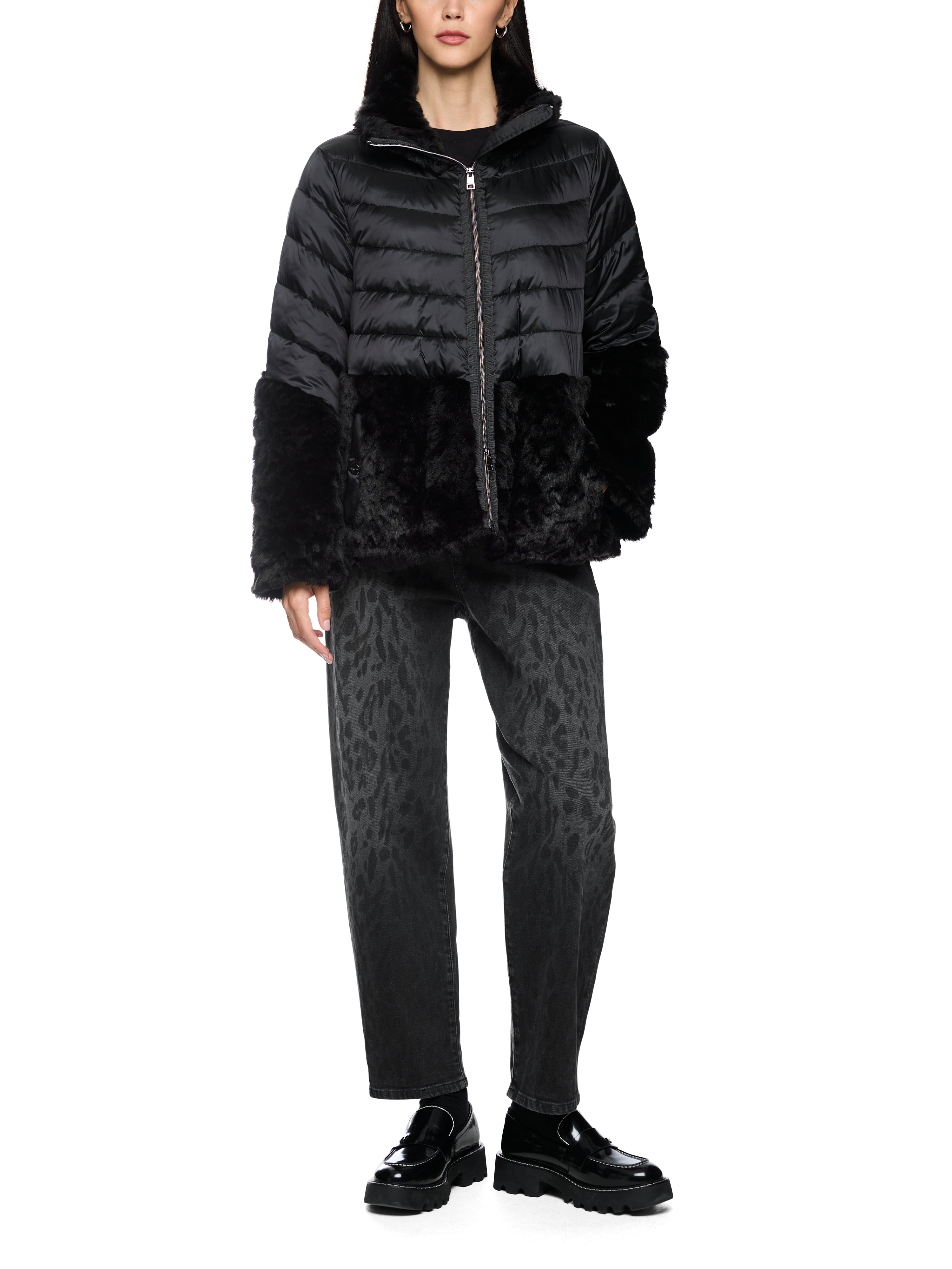 Steppjacke mit Fake Fur
