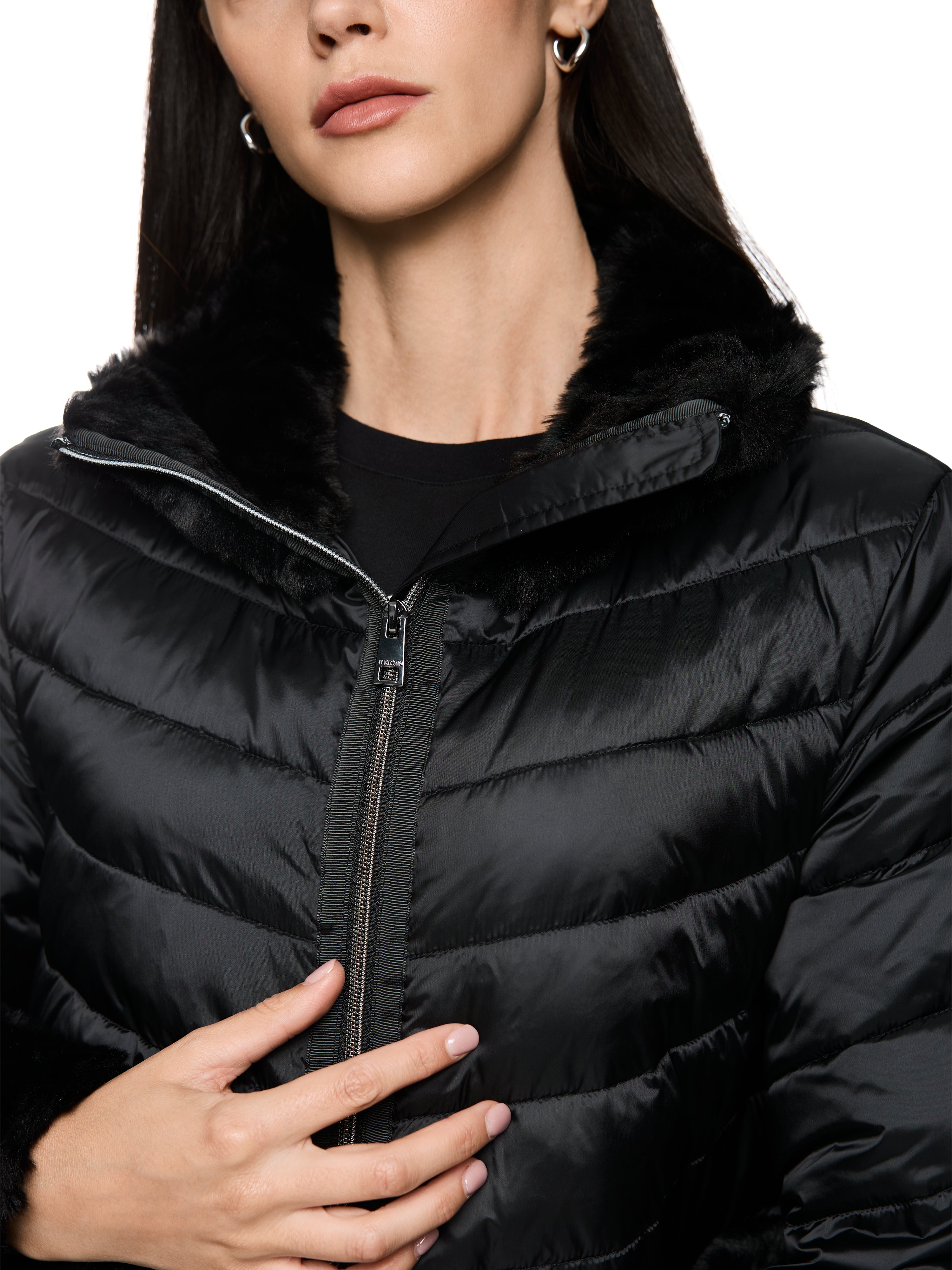 Steppjacke mit Fake Fur
