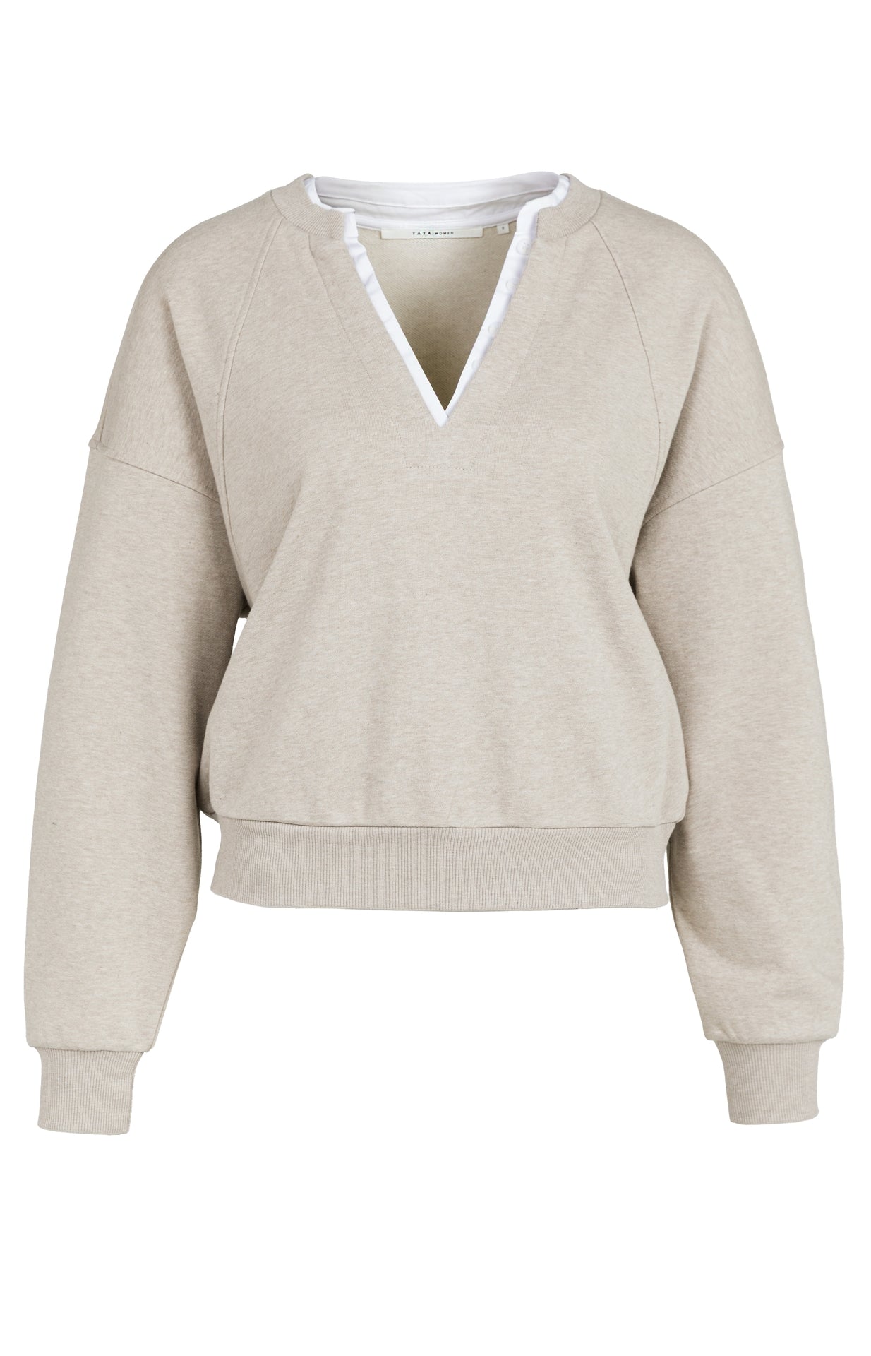Sweatshirt mit V-Ausschnitt