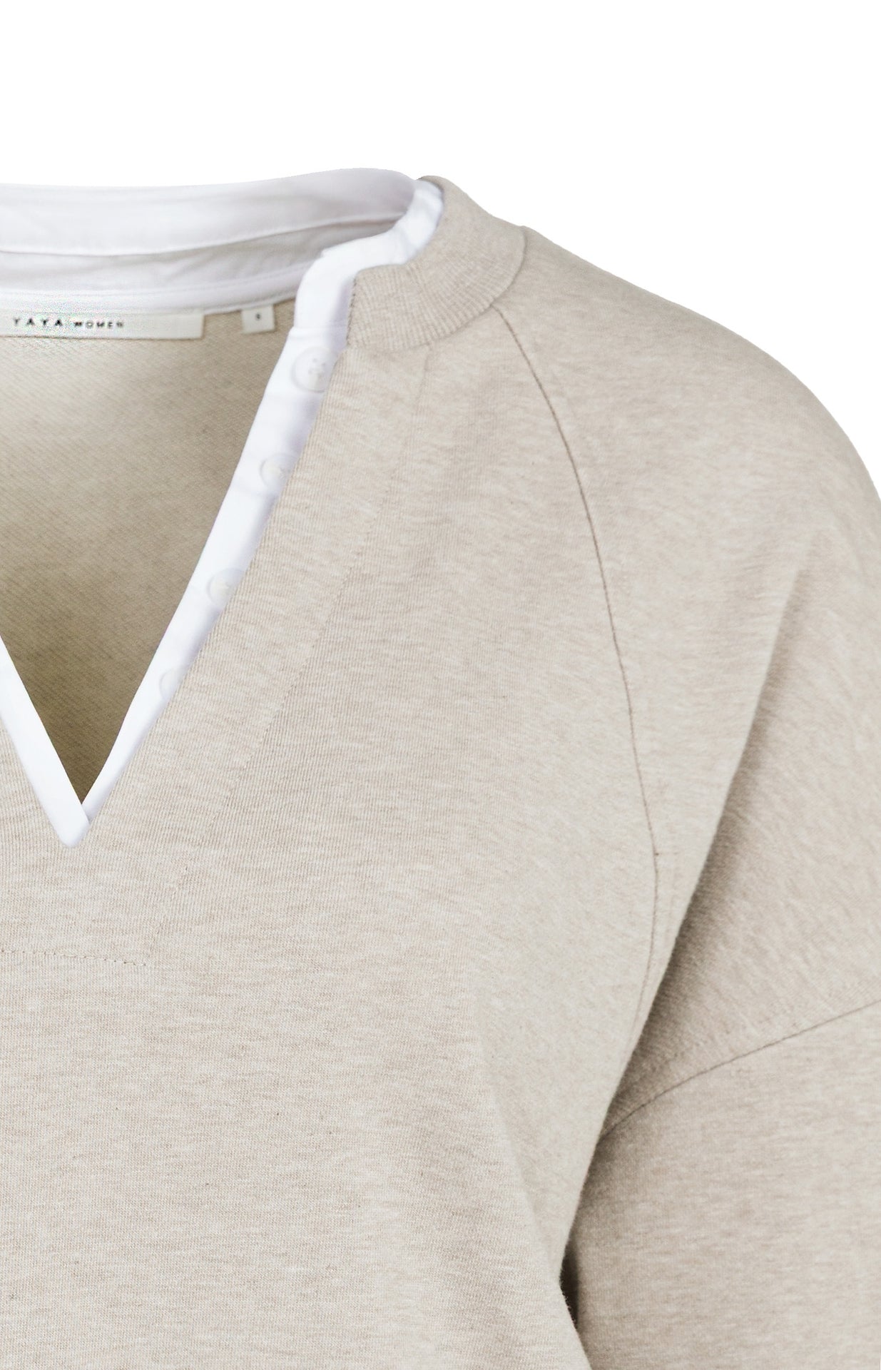 Sweatshirt mit V-Ausschnitt
