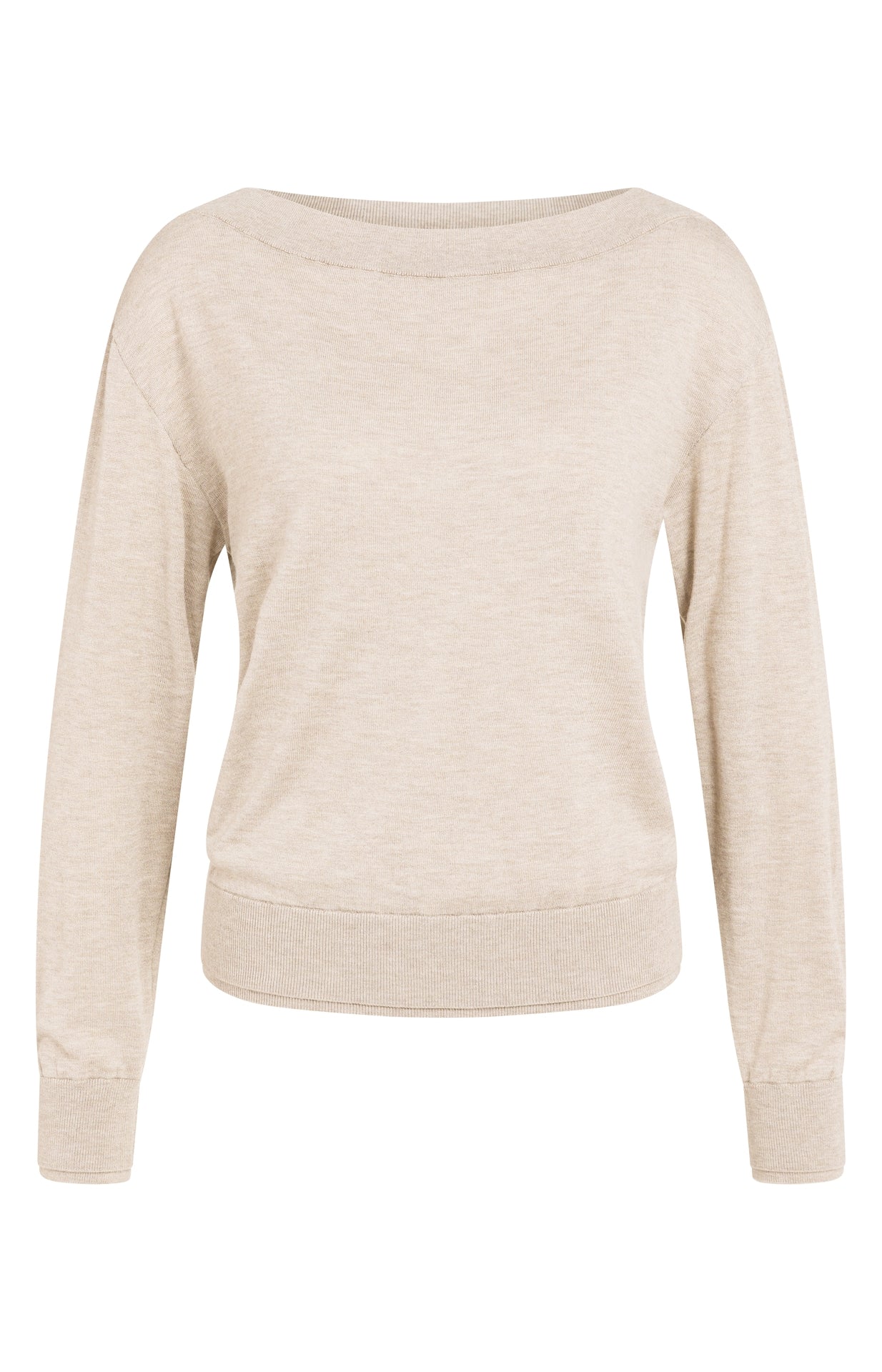 Pullover mit U-Boot-Ausschnitt