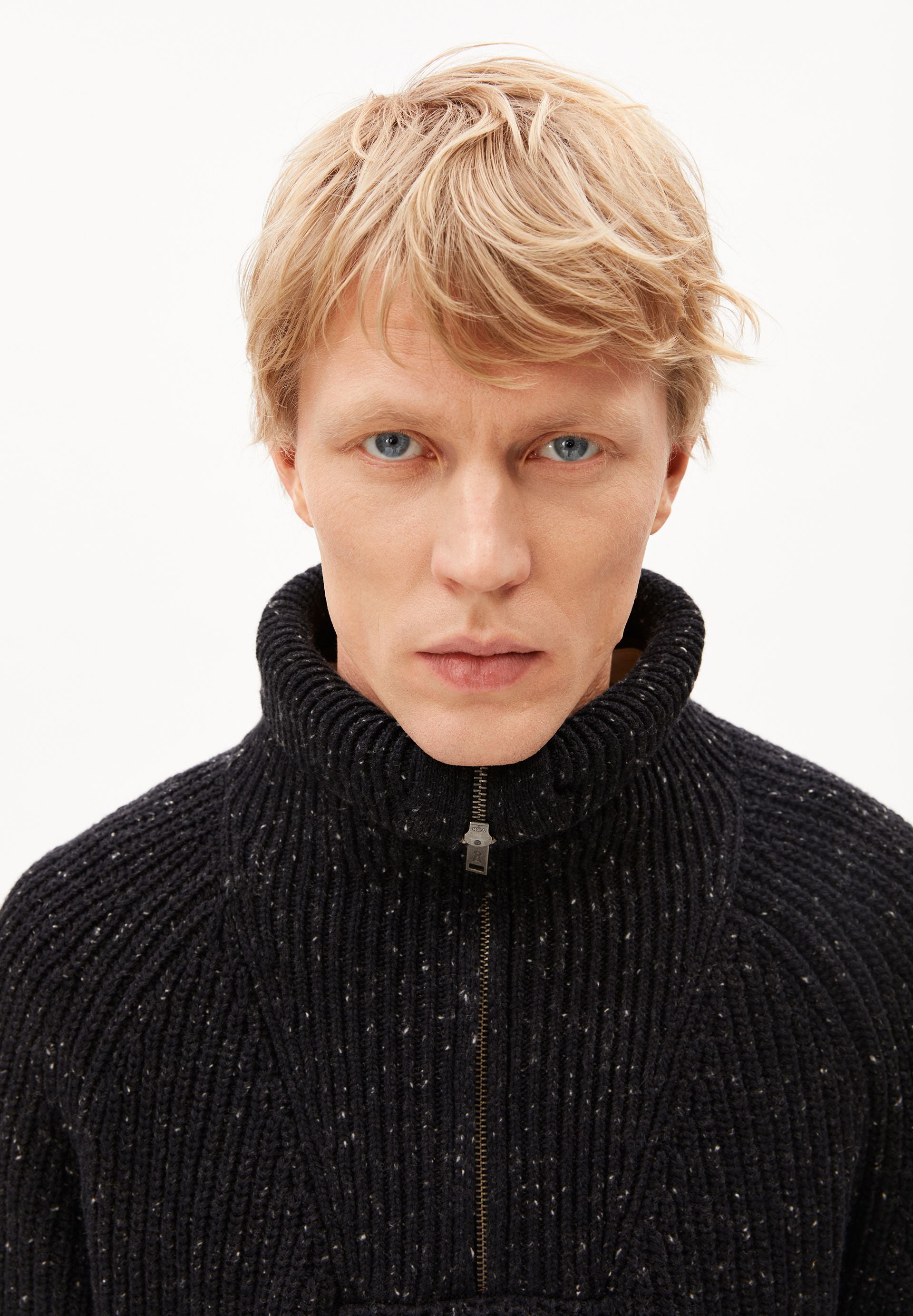 Tweed Strick Troyer aus Woll-Mix