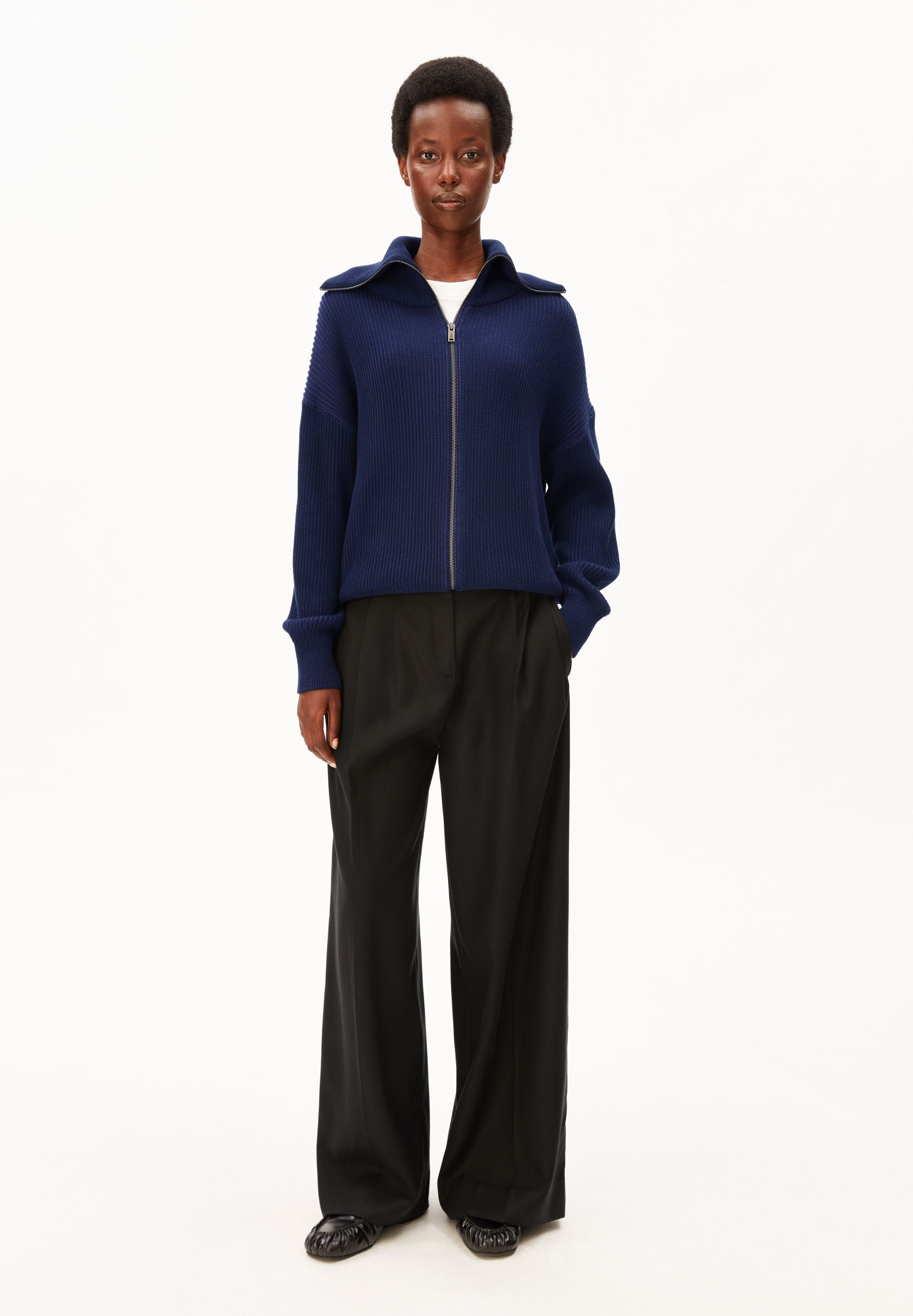 armedangels Rippstrick-Cardigan VANISÉ aus Bio-Baumwolle