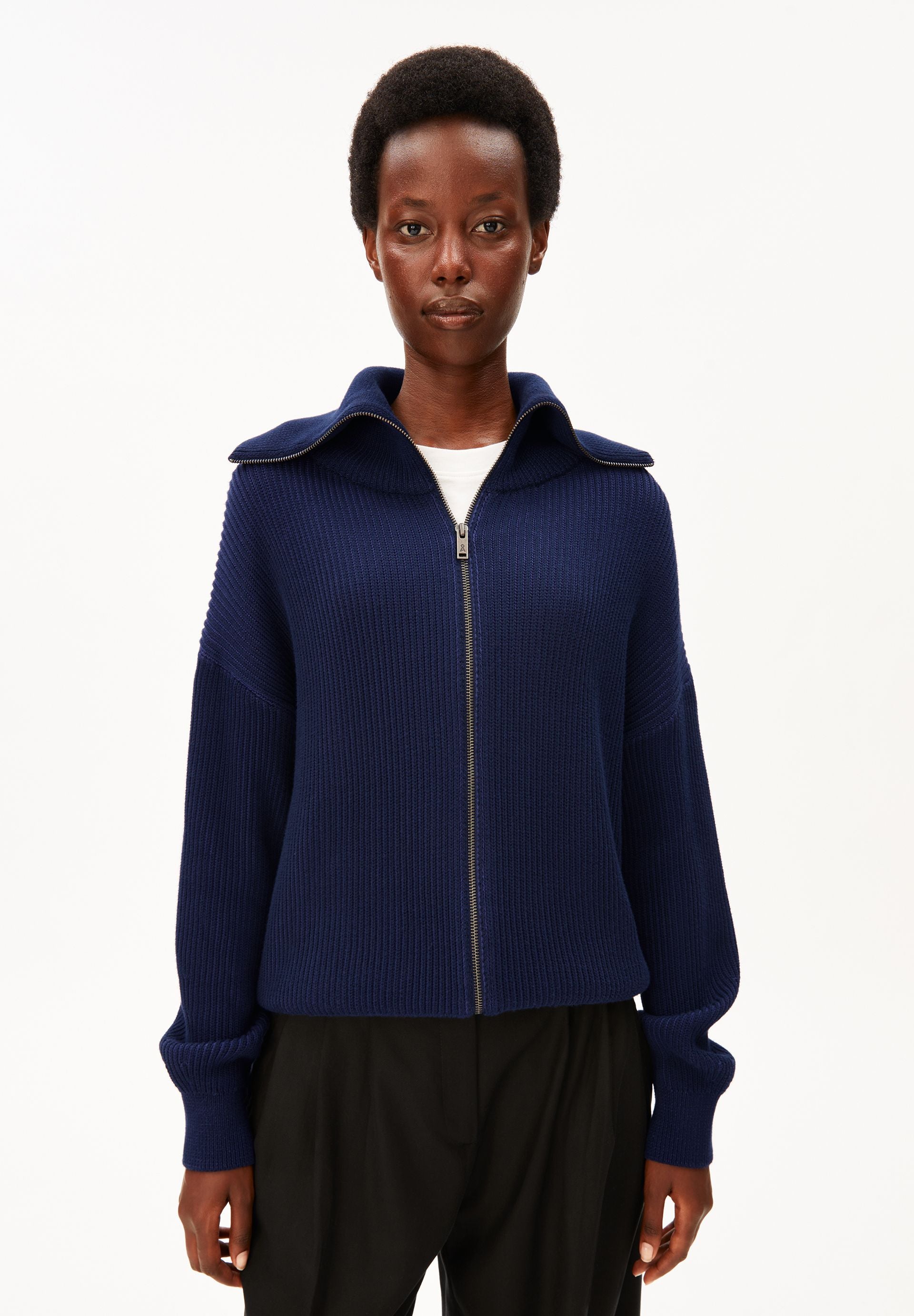 armedangels Rippstrick-Cardigan VANISÉ aus Bio-Baumwolle
