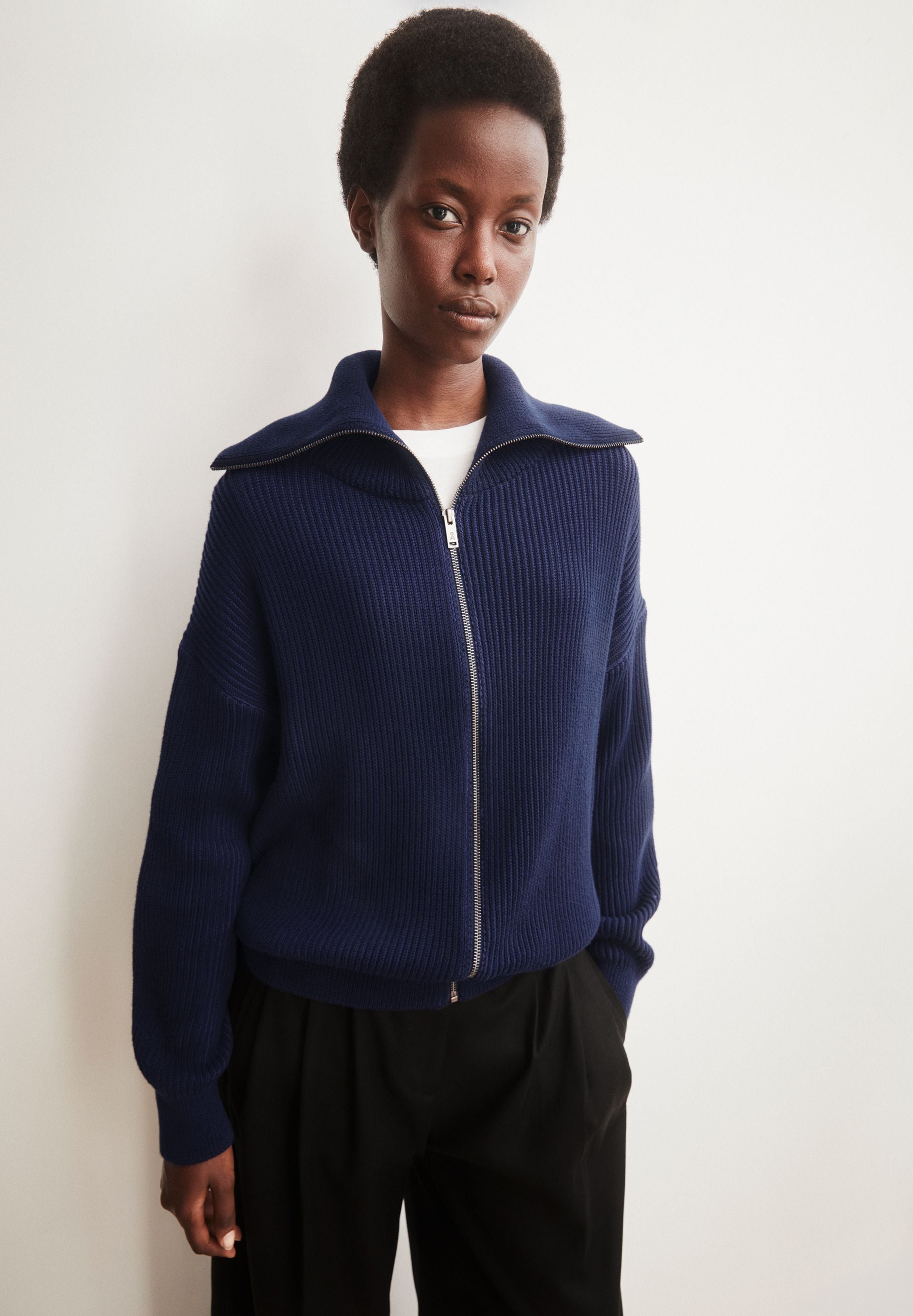 armedangels Rippstrick-Cardigan VANISÉ aus Bio-Baumwolle