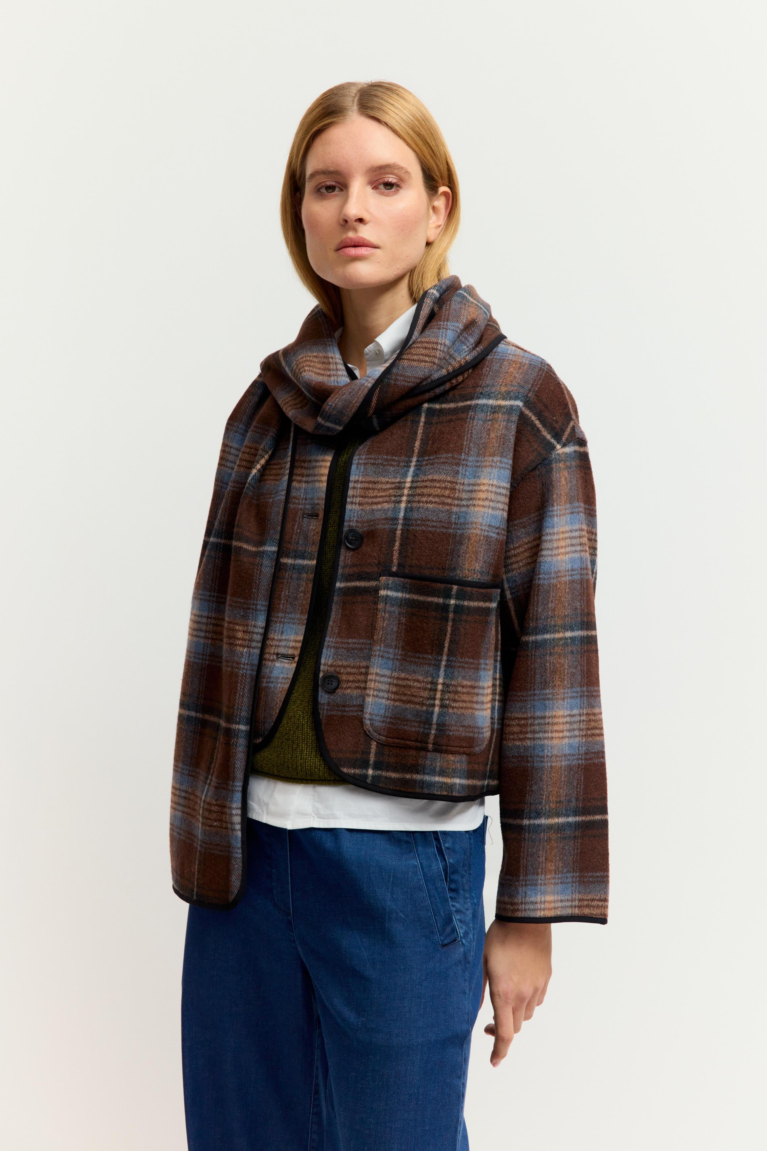 Woolen Check Jacket