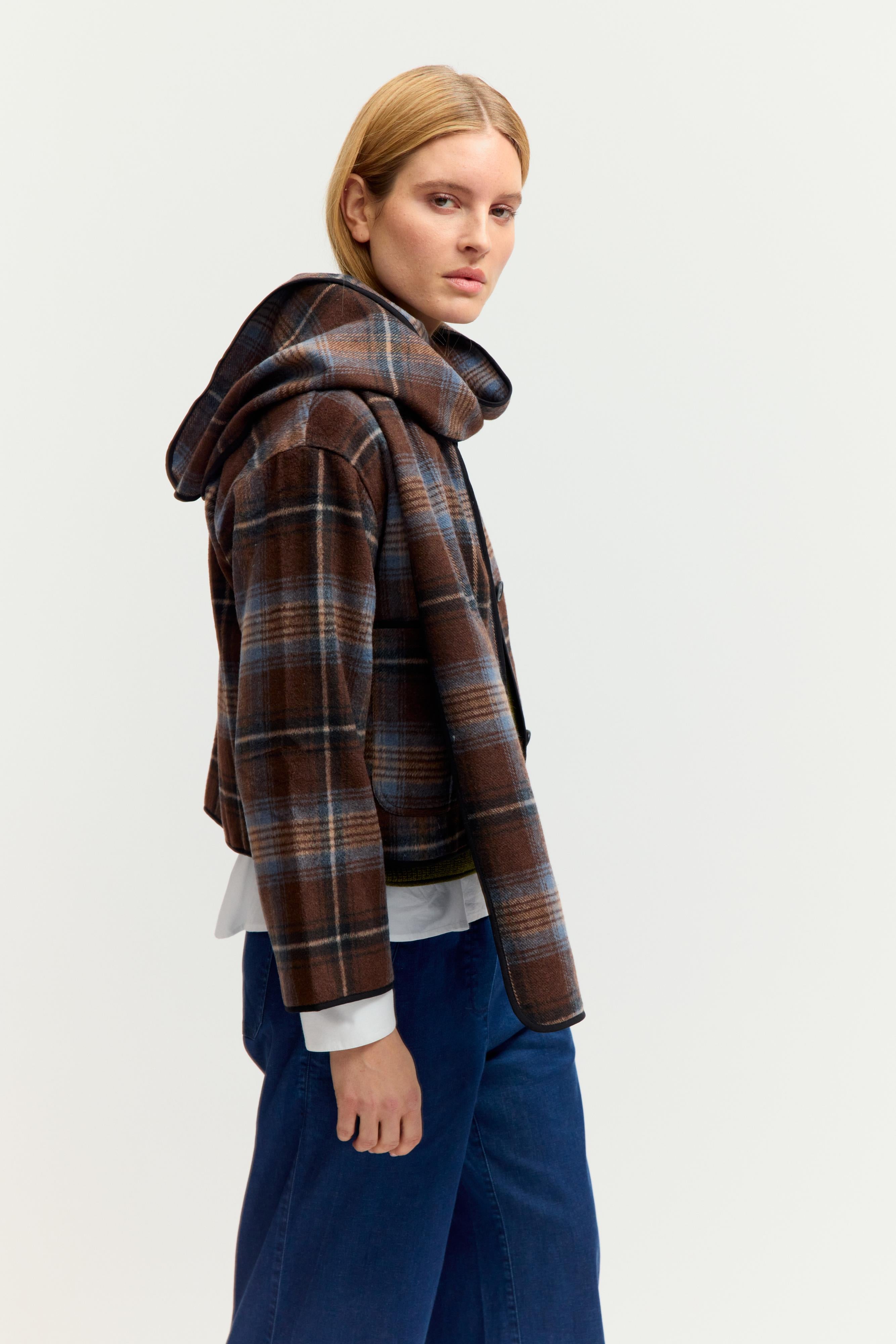 Woolen Check Jacket